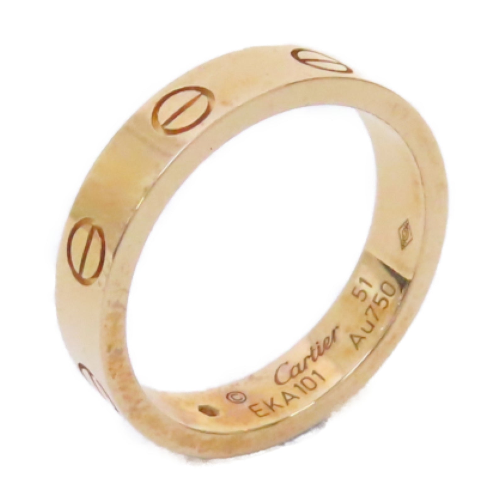 CARTIER 18K玫瑰金Love Ring 1 Diamond鑽石戒指#US5.5 #51