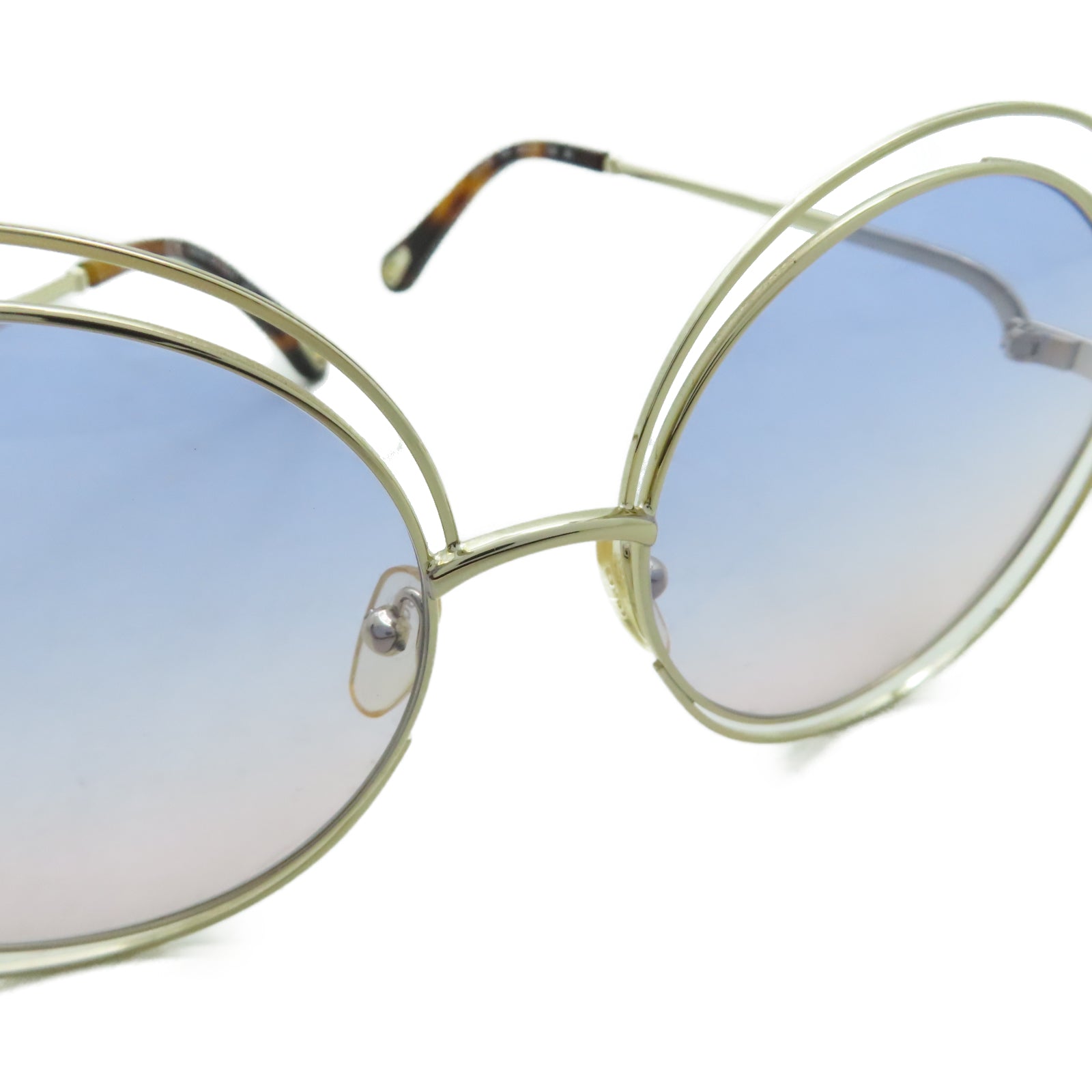 Chloe 金屬/PVC Sunglasses太陽眼鏡金色/紫色/粉紅色