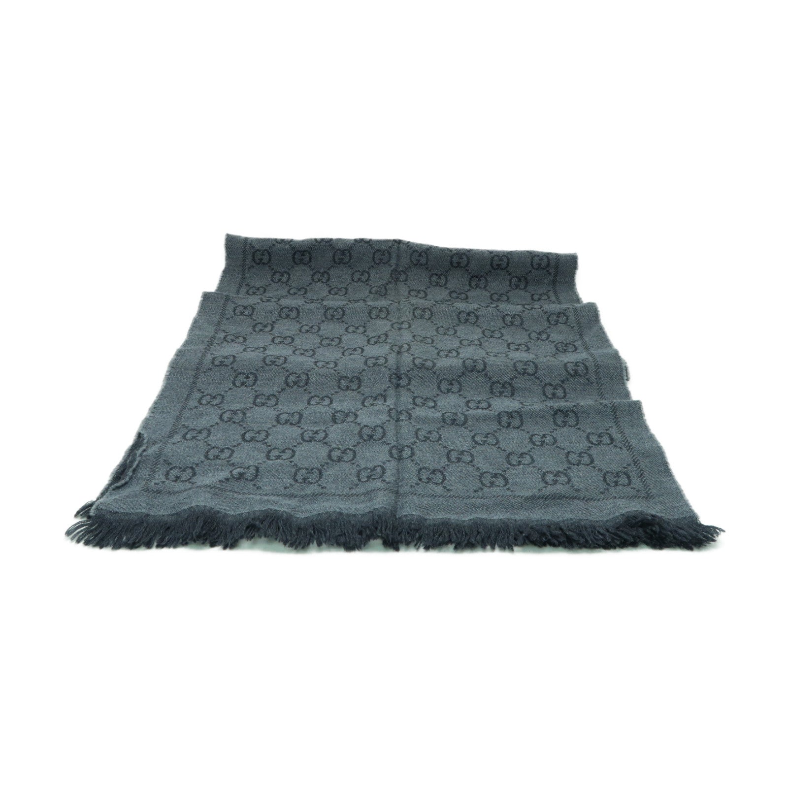 GUCCI 羊毛Muffler/Scarf圍巾灰色