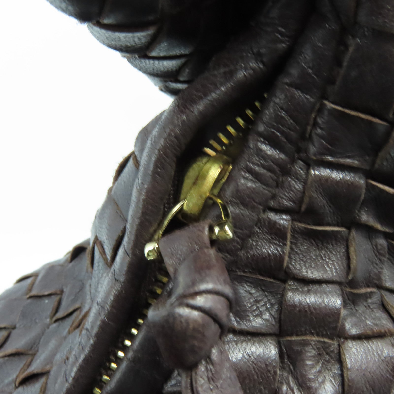 BOTTEGA VENETA 織紋皮革Shoulder Bag肩背袋啡色