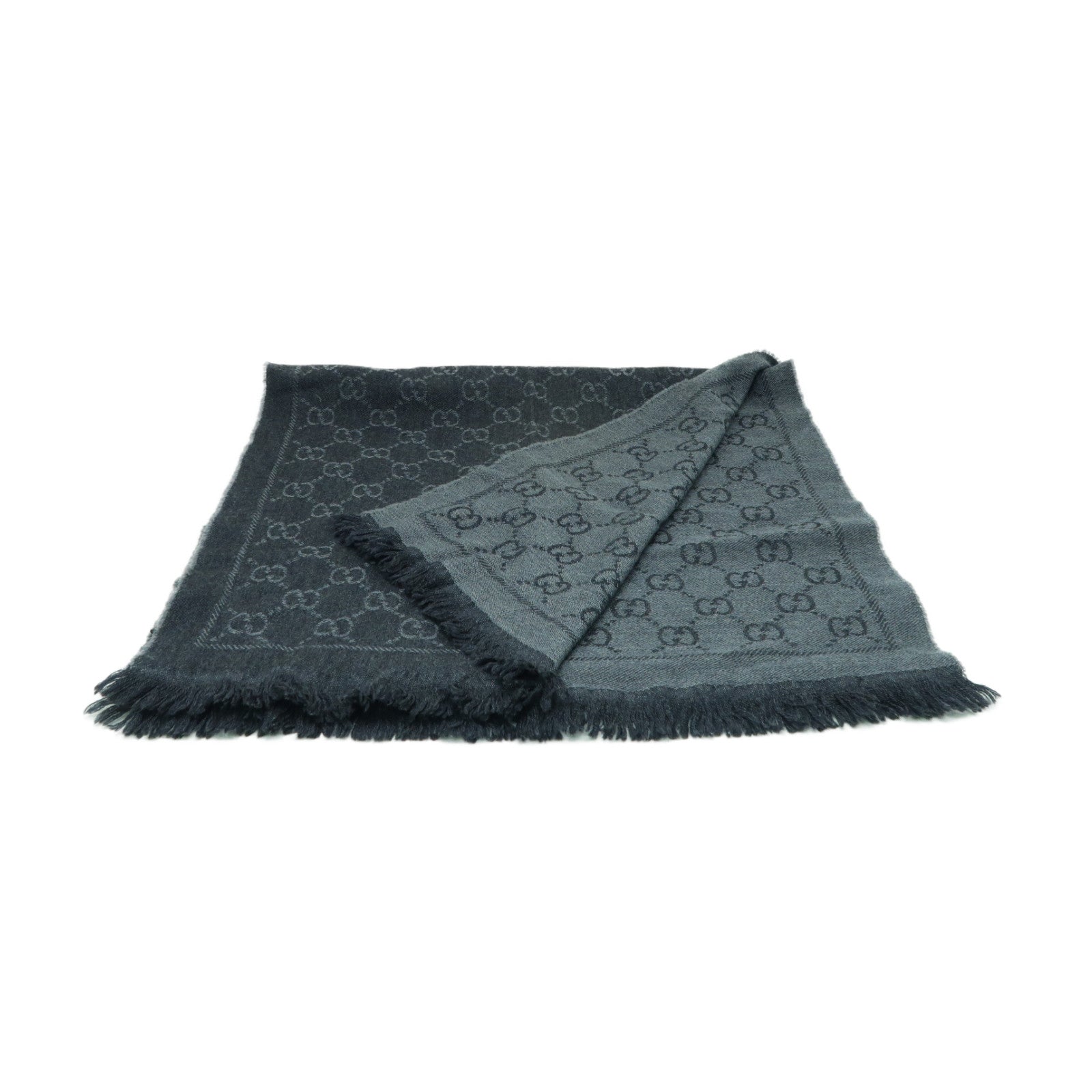 GUCCI 羊毛Muffler/Scarf圍巾灰色
