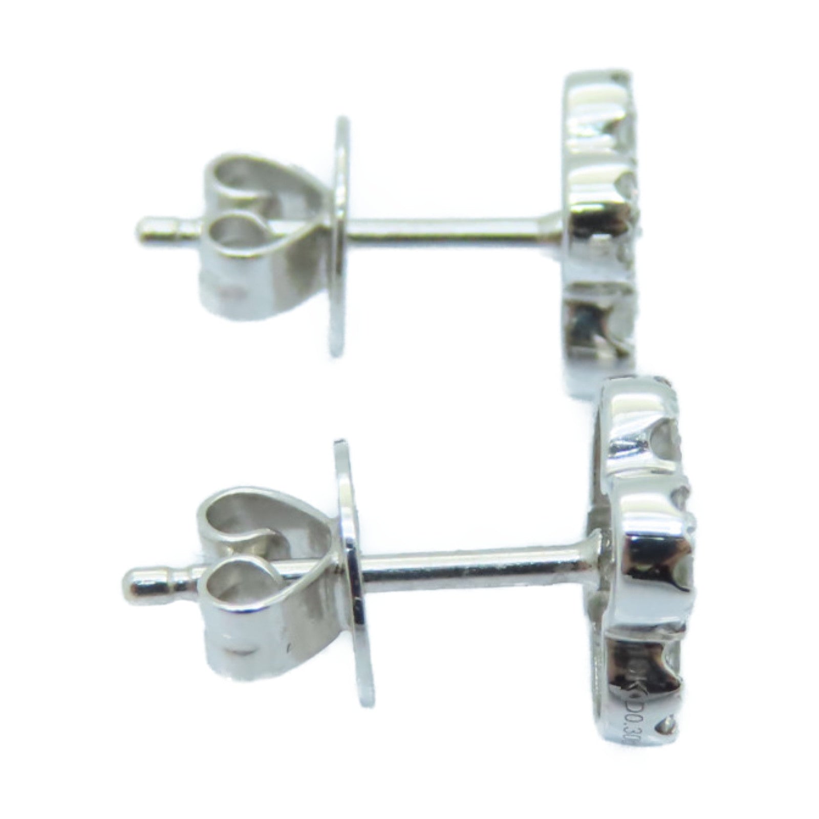 JEWELRY 18K白金Diamond Earrings 0.20ct/0.40ct鑽石耳環銀色