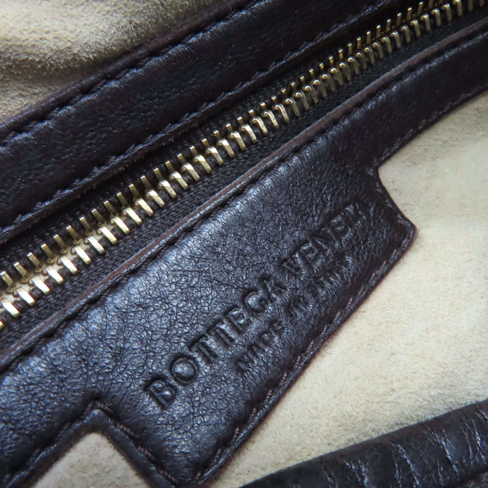 BOTTEGA VENETA 織紋皮革Shoulder Bag肩背袋啡色