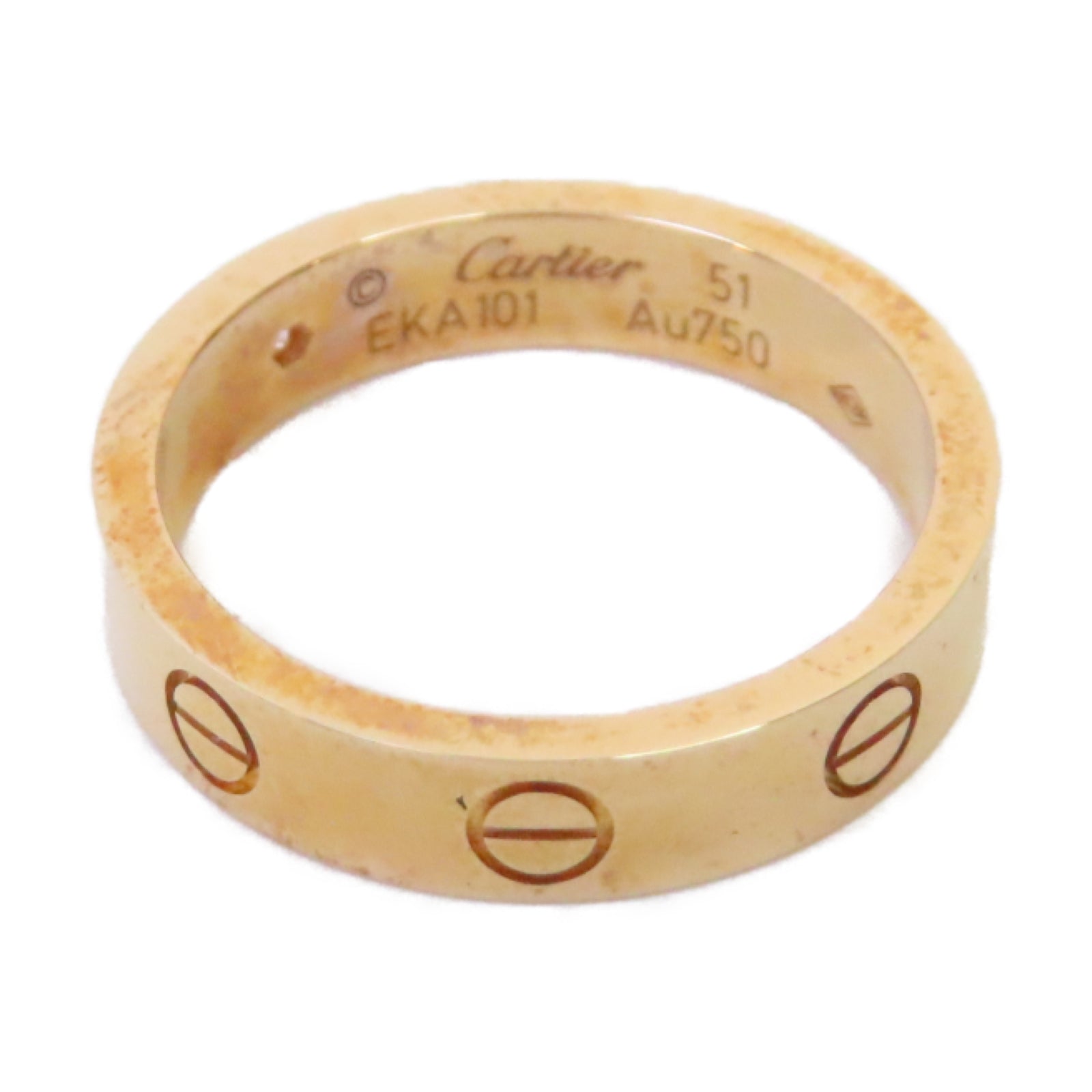 CARTIER 18K玫瑰金Love Ring 1 Diamond鑽石戒指#US5.5 #51