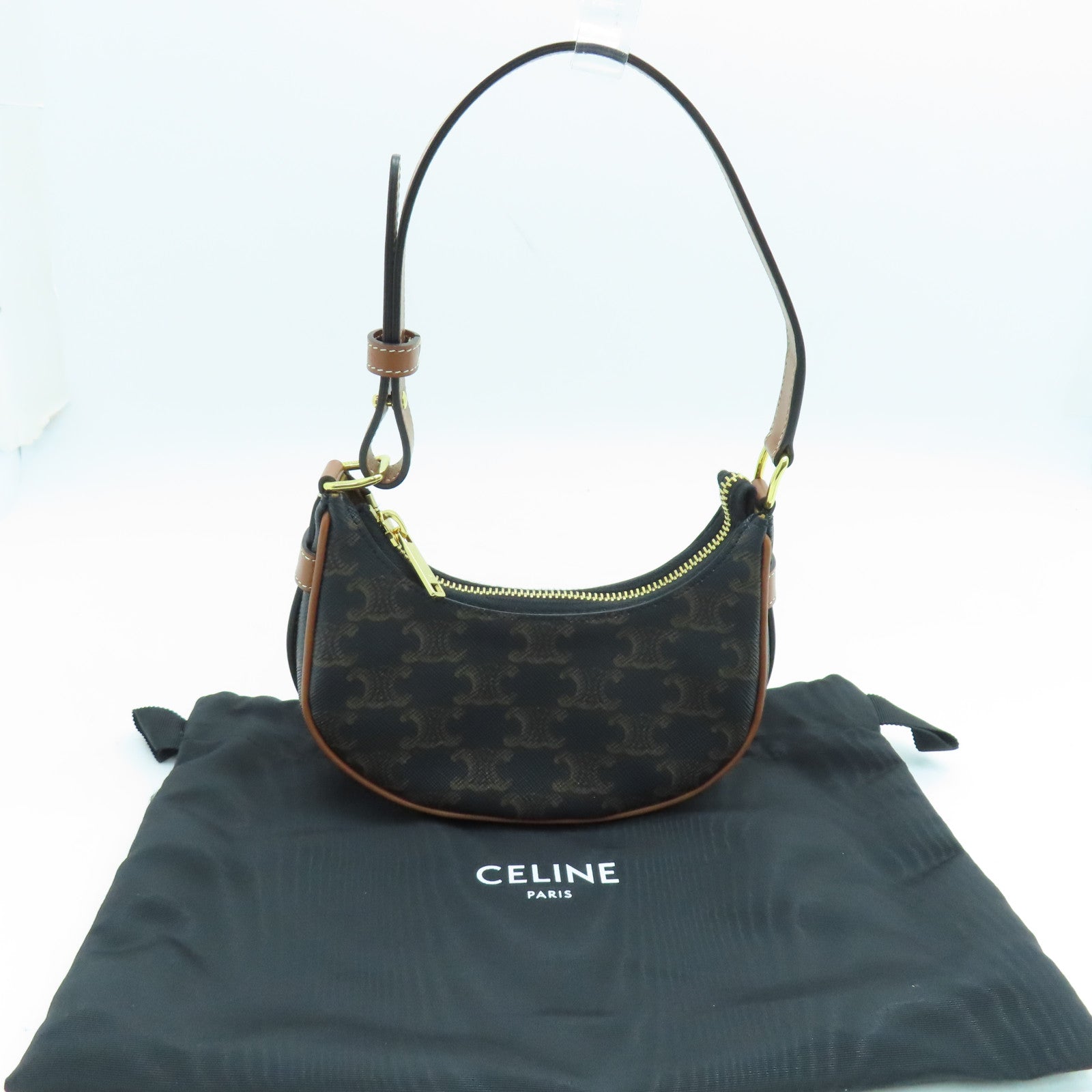 CELINE 涂层帆布AVA Mini Bag金扣手挽袋/肩背袋