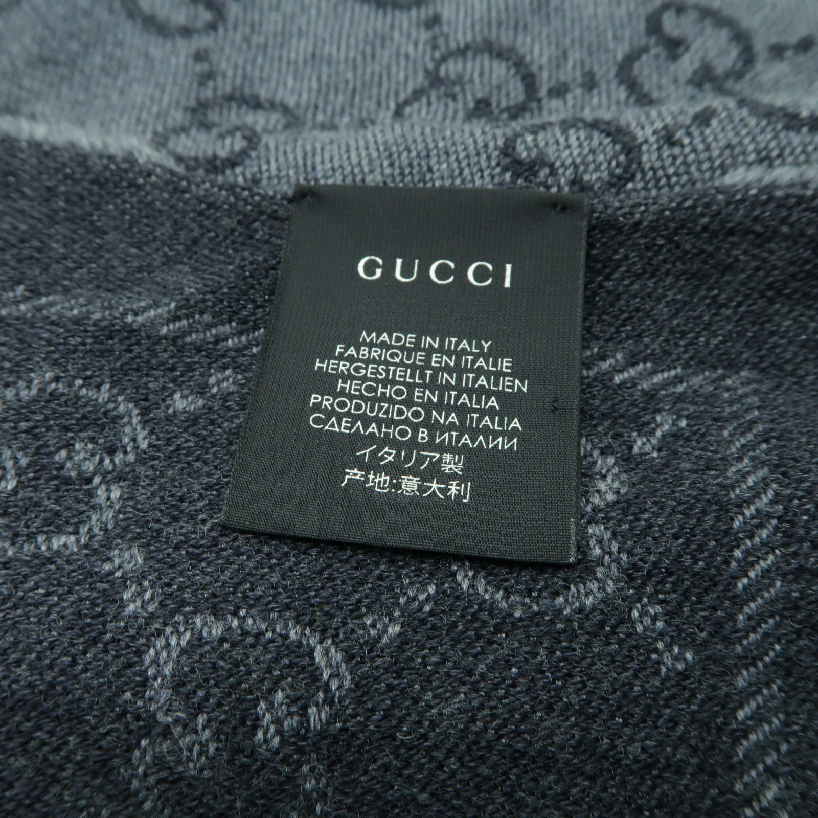 GUCCI 羊毛Muffler/Scarf圍巾灰色