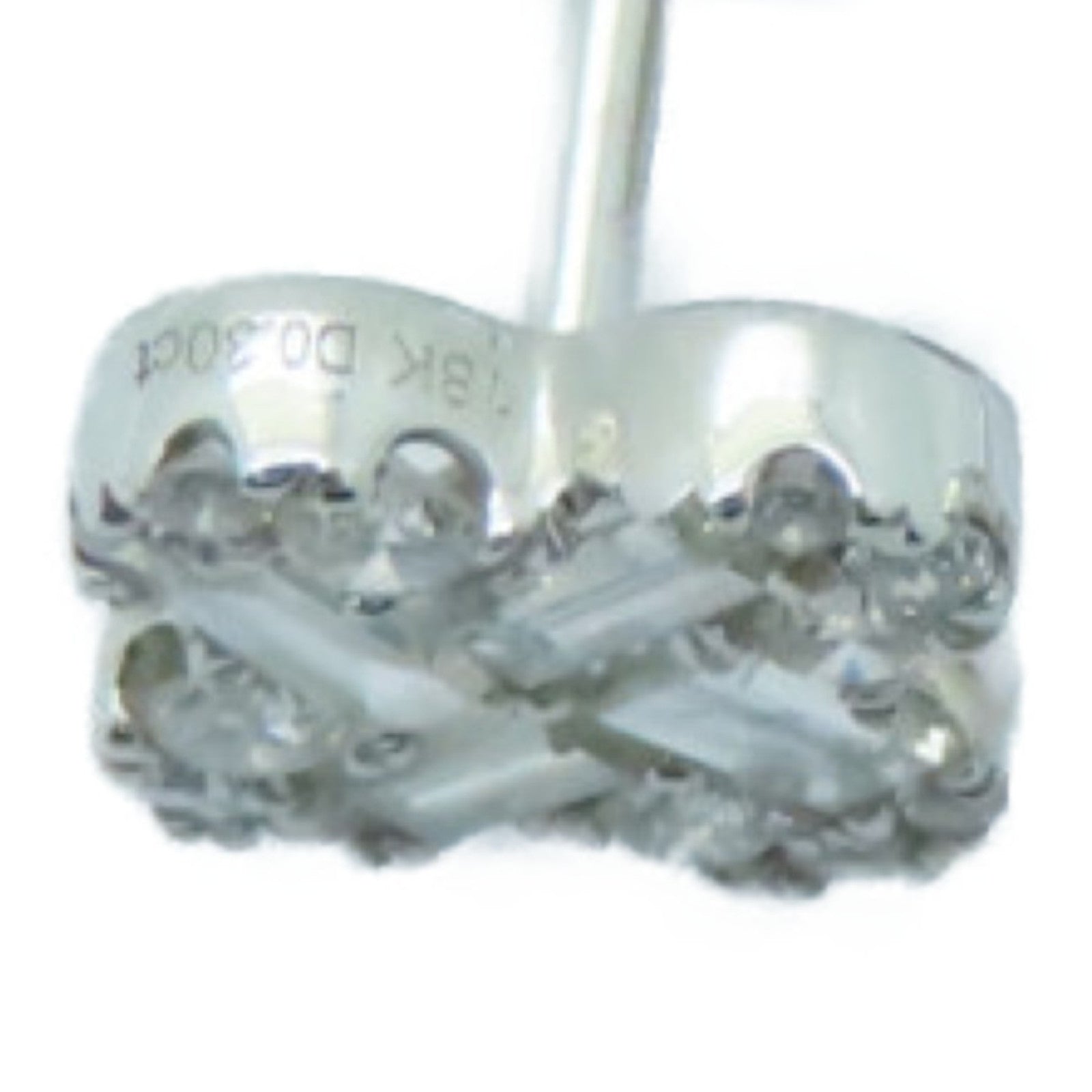JEWELRY 18K白金Diamond Earrings 0.20ct/0.40ct鑽石耳環銀色