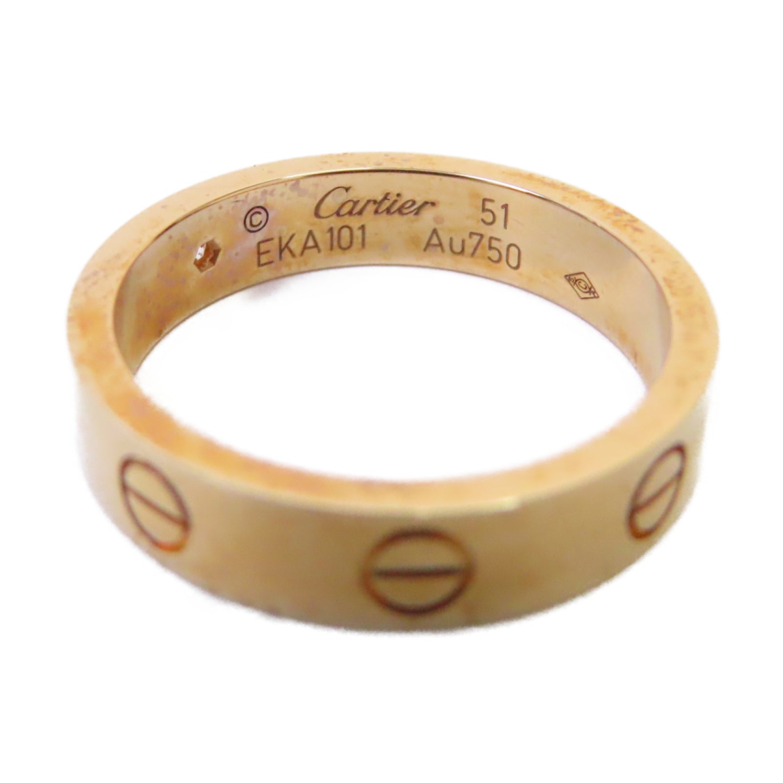 CARTIER 18K玫瑰金Love Ring 1 Diamond鑽石戒指#US5.5 #51