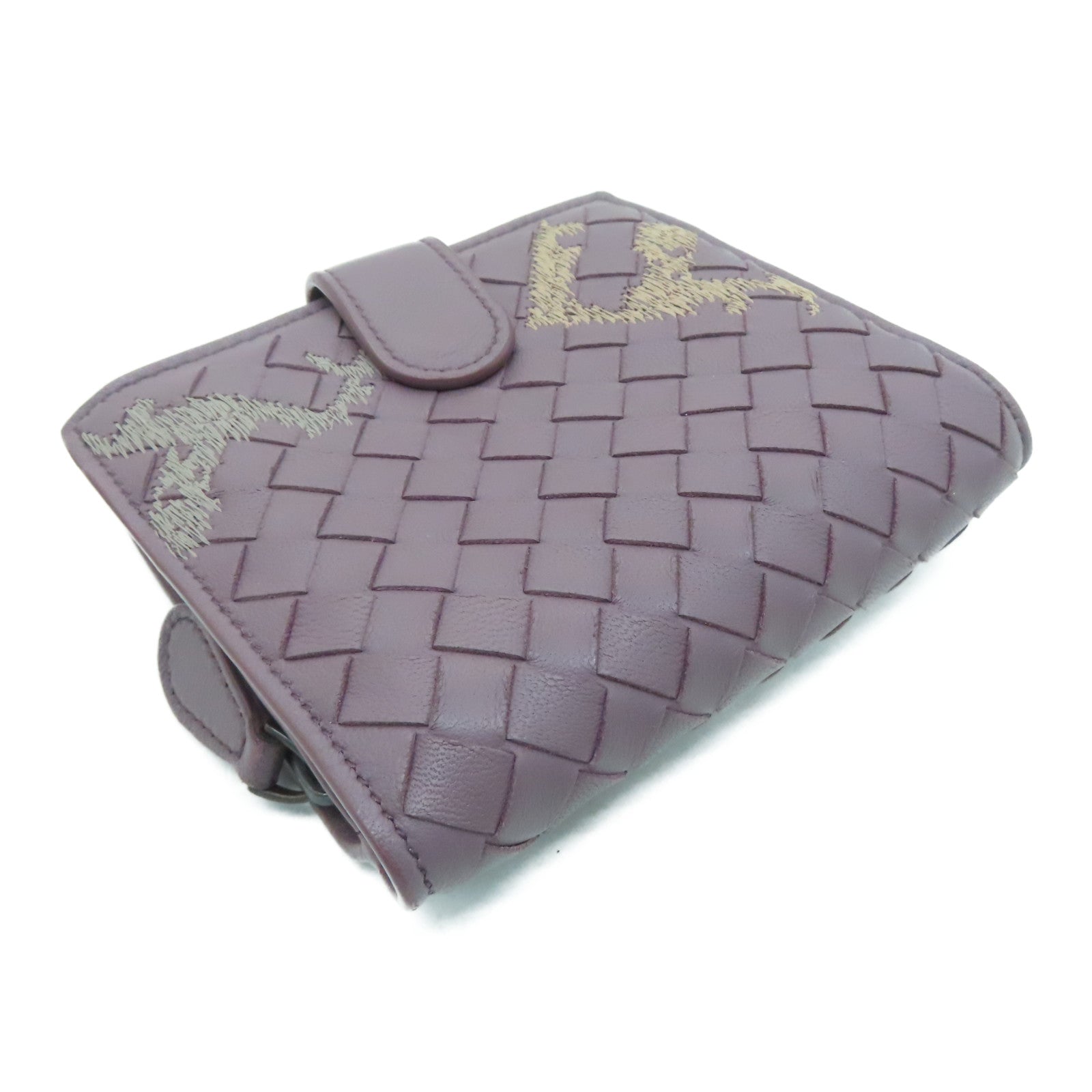 BOTTEGA VENETA 【激減優惠】羊皮皮革Wallet錢包紫色