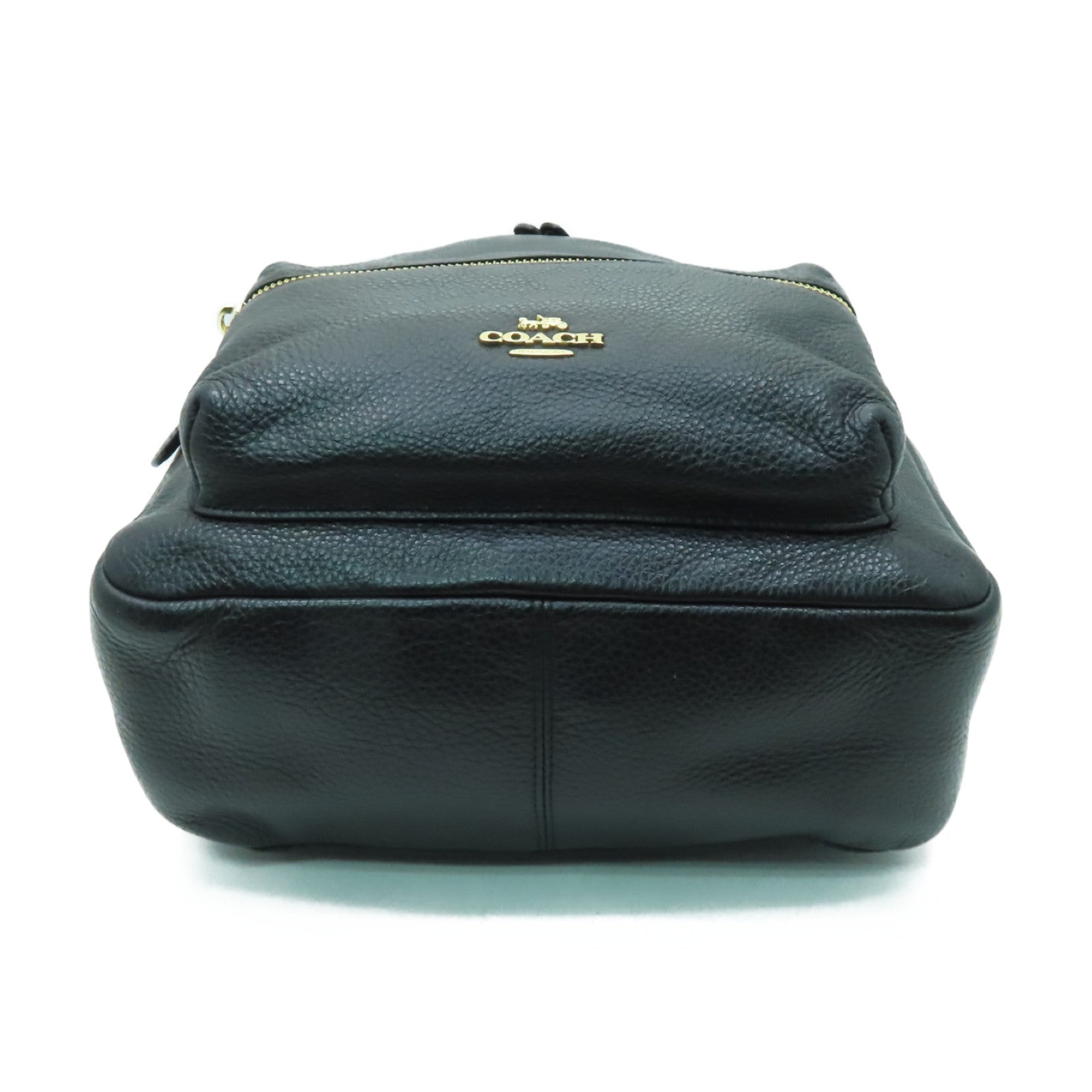 COACH 牛皮皮革Backpack金扣背包黑色