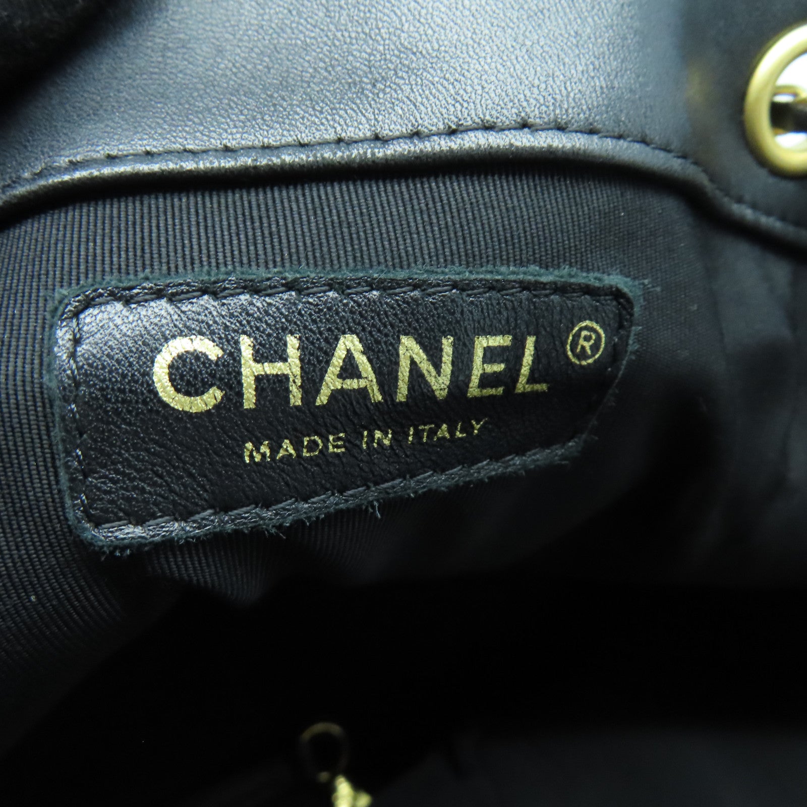 CHANEL 羊皮皮革Shoulder Bag金扣肩背袋黑色