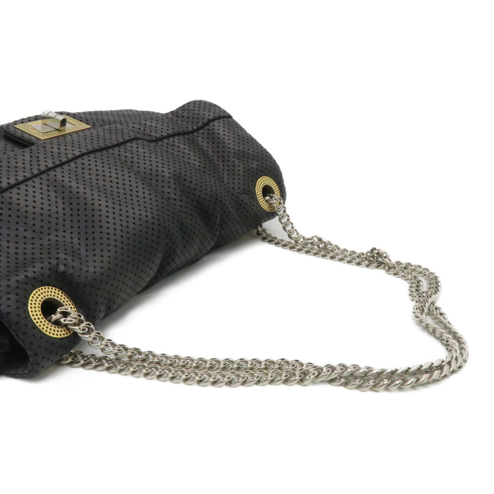 CHANEL 羊皮皮革2.55Chain Shoulder Bag肩背袋黑色