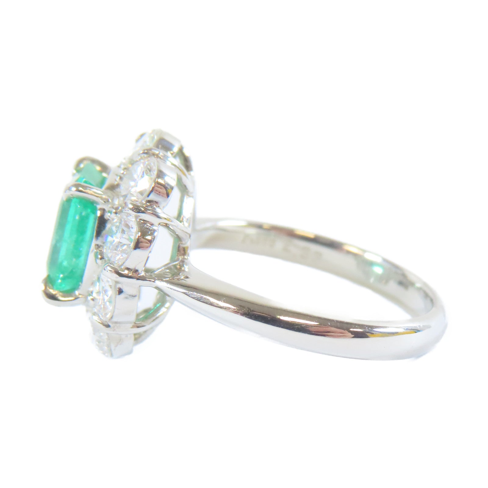 JEWELRY PT鉑金Emerald/Diamond Ring 2.33ct綠寶石/1.84ct鑽石戒指US#6.5