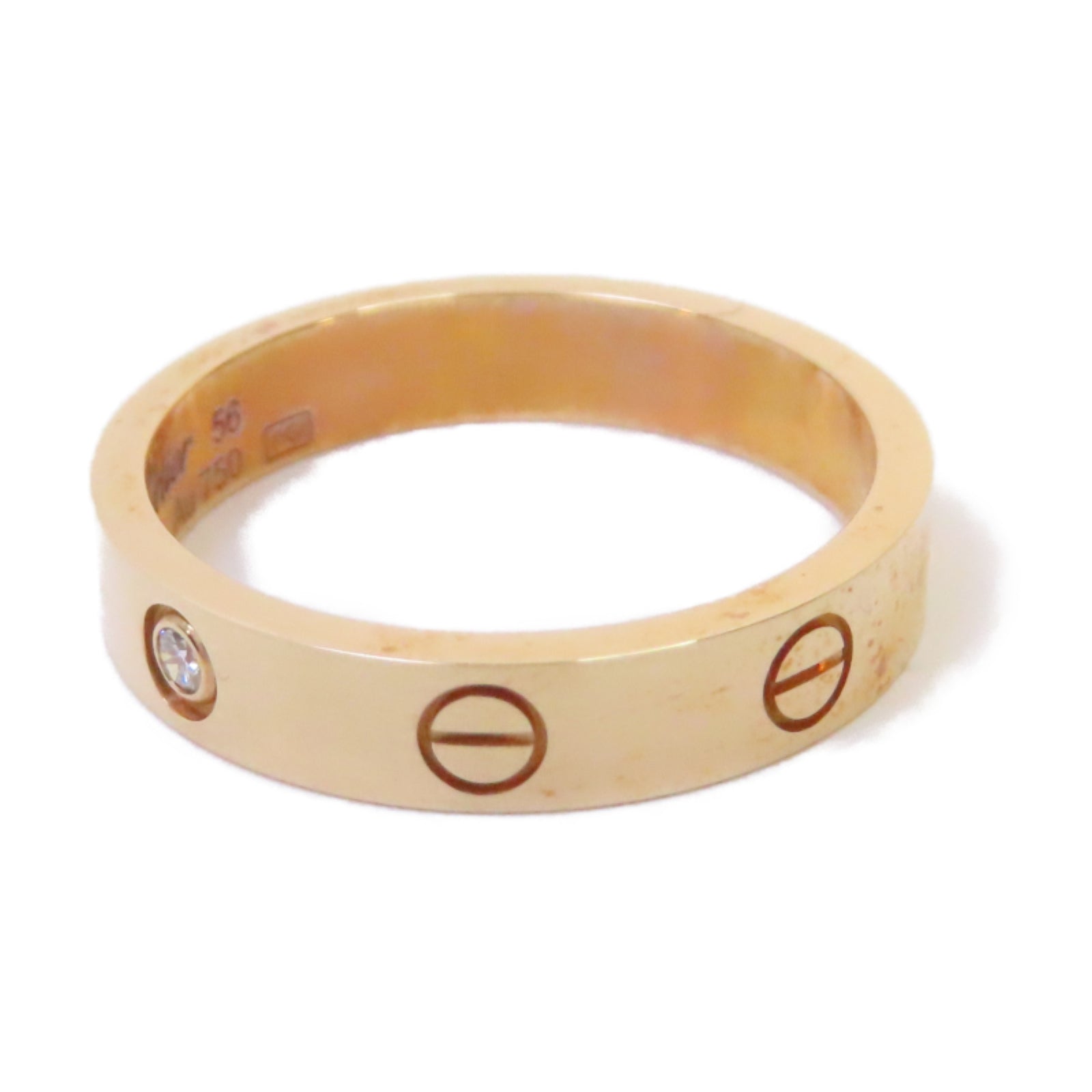 CARTIER 18K玫瑰金Love Ring 1 Diamond鑽石戒指US#7.25/#56