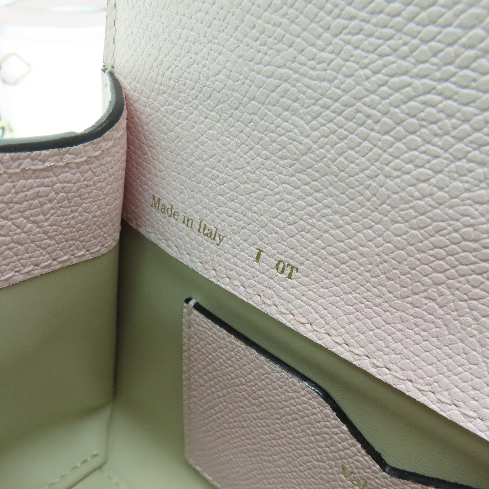 Valextra 牛皮皮革Valextra Iside Crossbody Micro金扣肩背袋粉紅色
