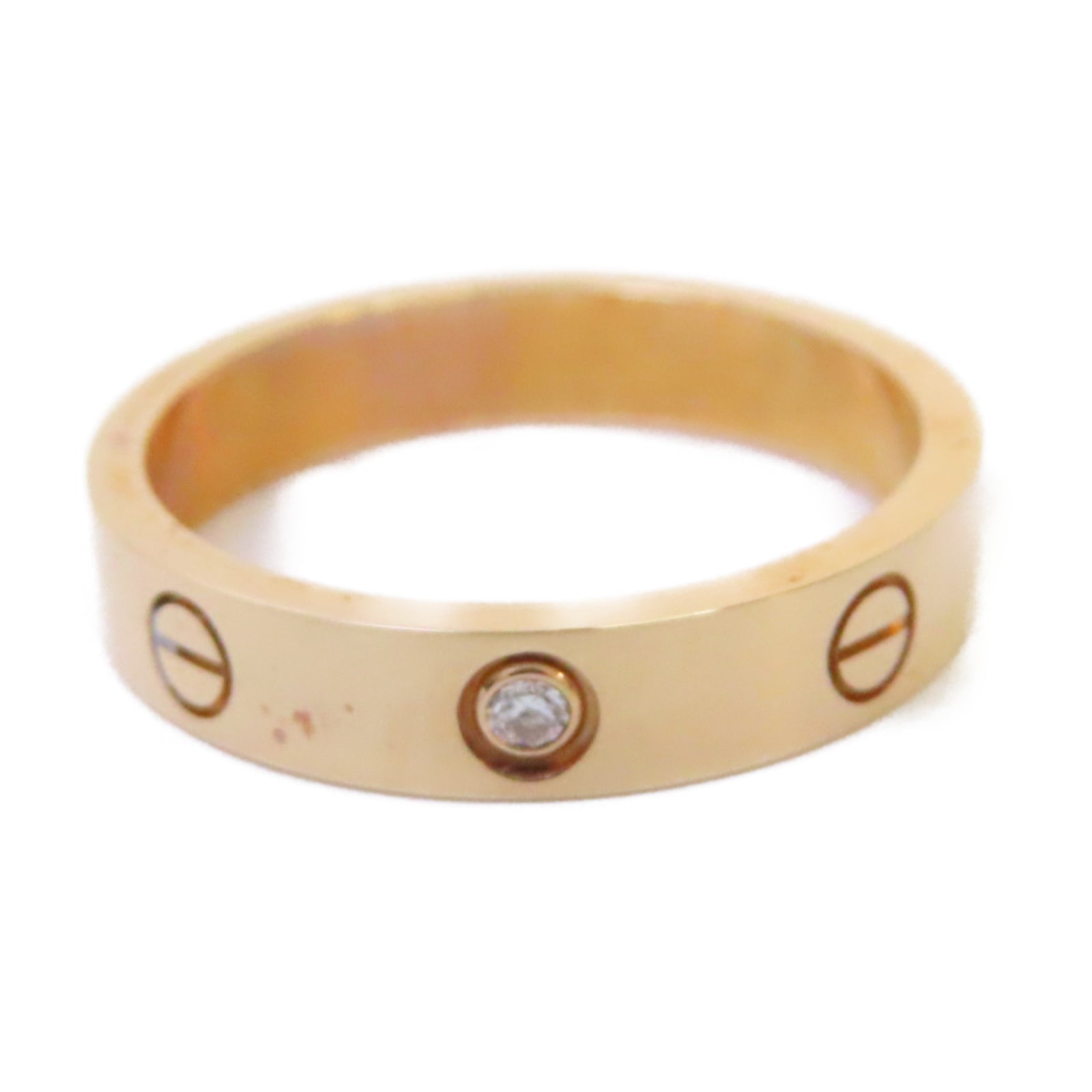 CARTIER 18K玫瑰金Love Ring 1 Diamond鑽石戒指US#7.25/#56