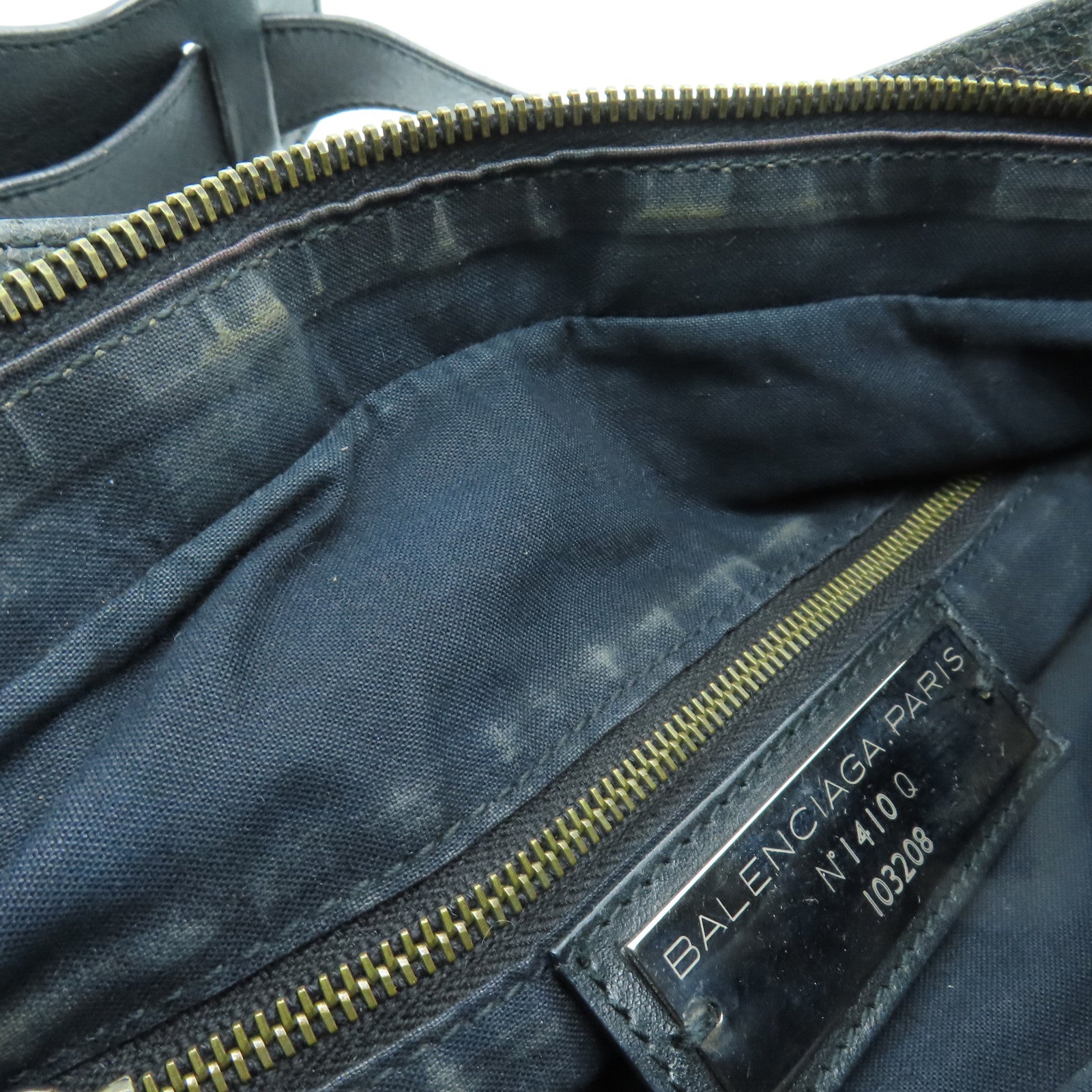 BALENCIAGA 牛皮皮革City Bag金扣手挽肩背兩用袋灰色