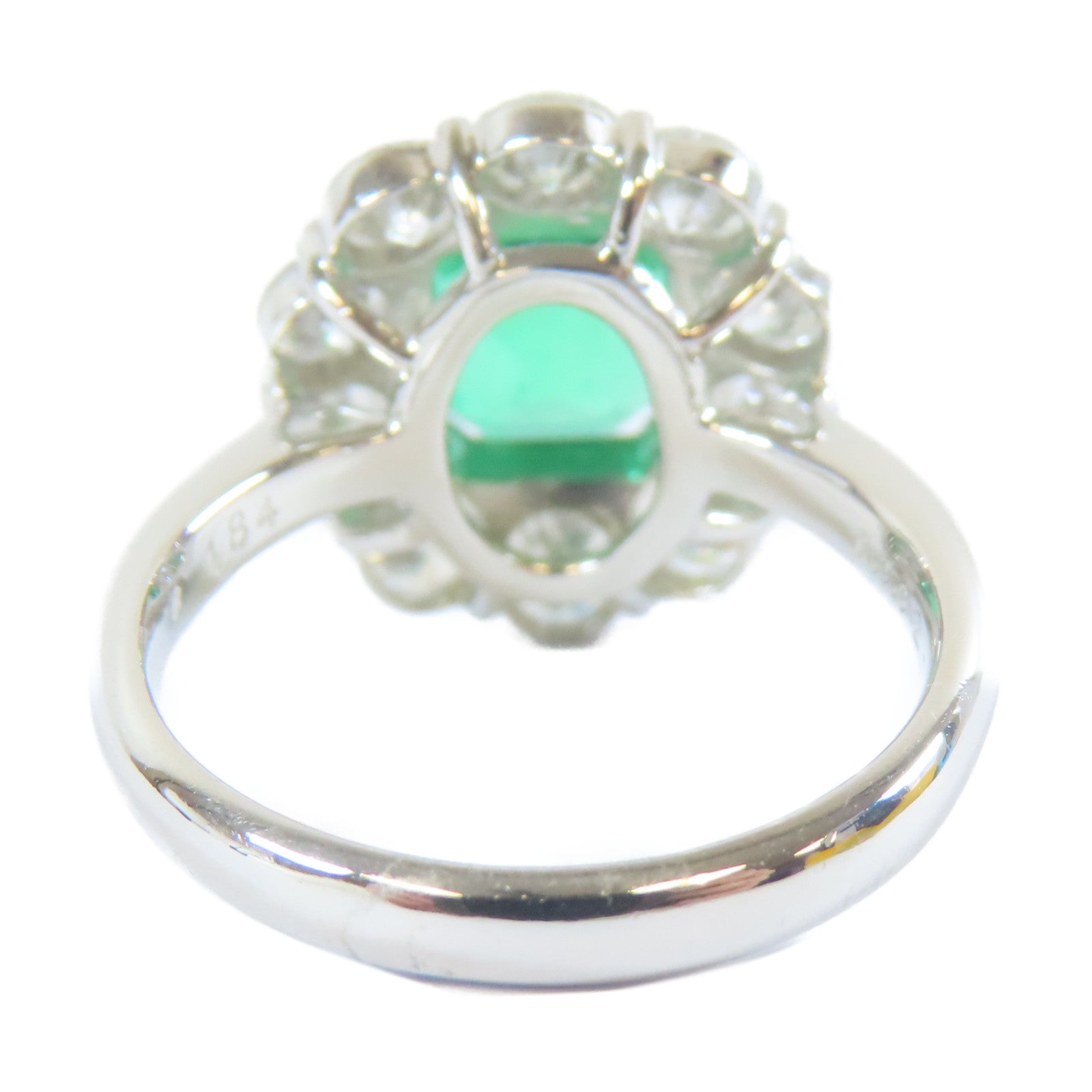 JEWELRY PT鉑金Emerald/Diamond Ring 2.33ct綠寶石/1.84ct鑽石戒指US#6.5