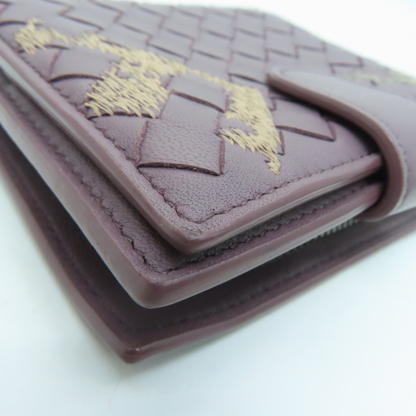 BOTTEGA VENETA 【激減優惠】羊皮皮革Wallet錢包紫色