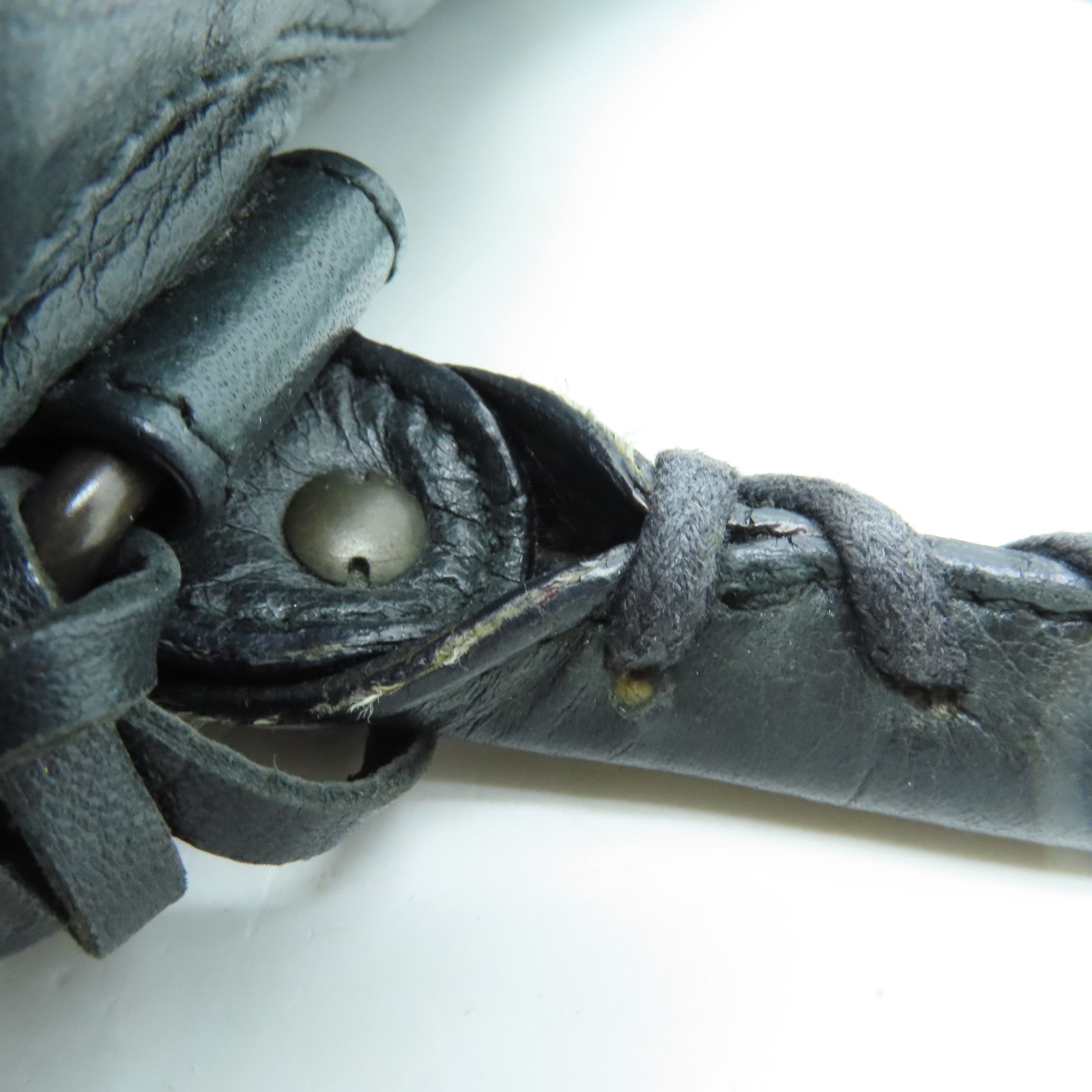 BALENCIAGA 牛皮皮革City Bag金扣手挽肩背兩用袋灰色