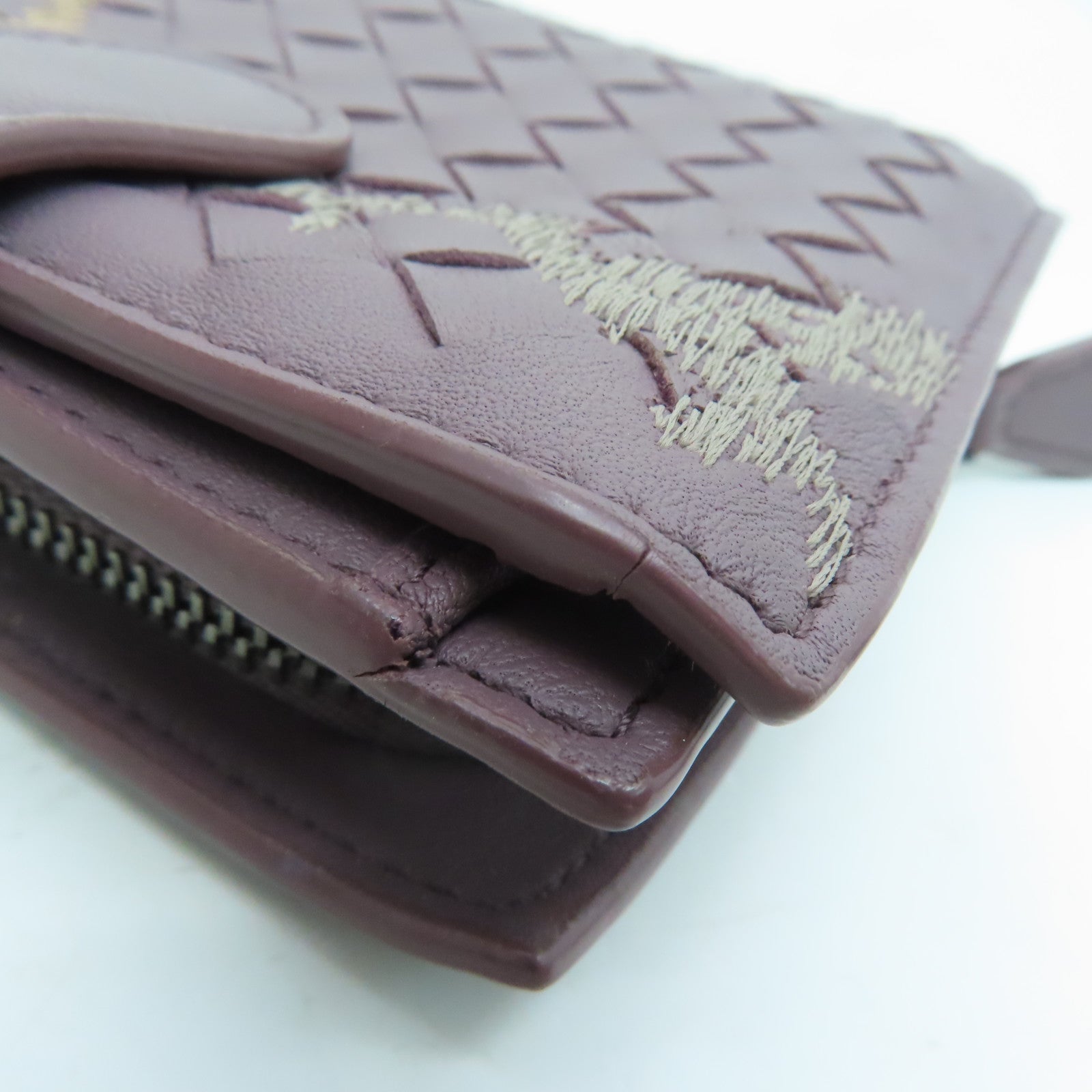BOTTEGA VENETA 【激減優惠】羊皮皮革Wallet錢包紫色