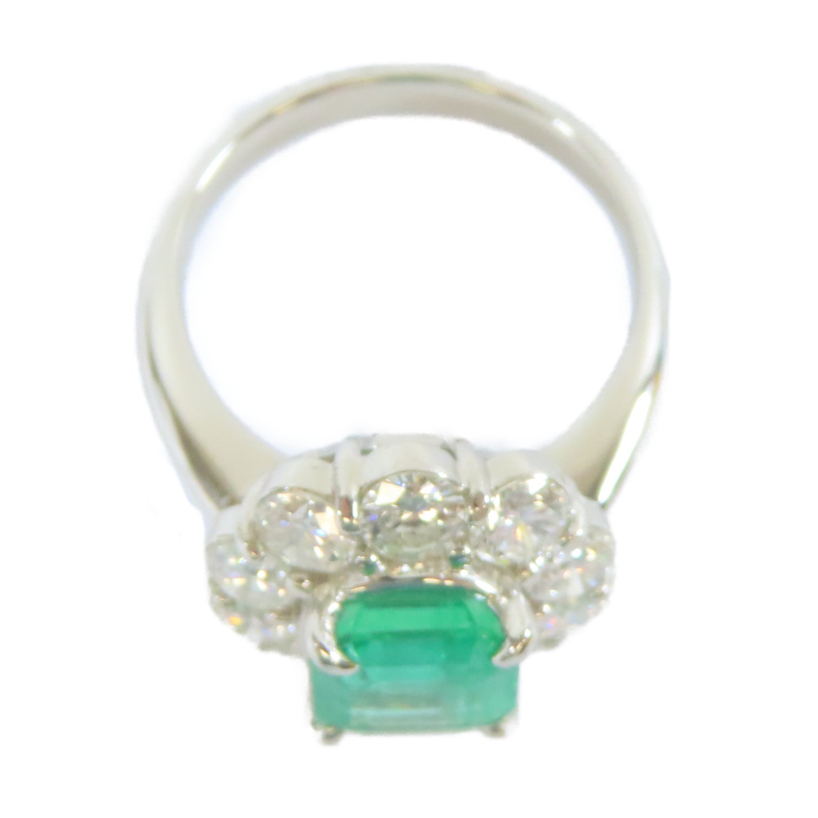 JEWELRY PT鉑金Emerald/Diamond Ring 2.33ct綠寶石/1.84ct鑽石戒指US#6.5