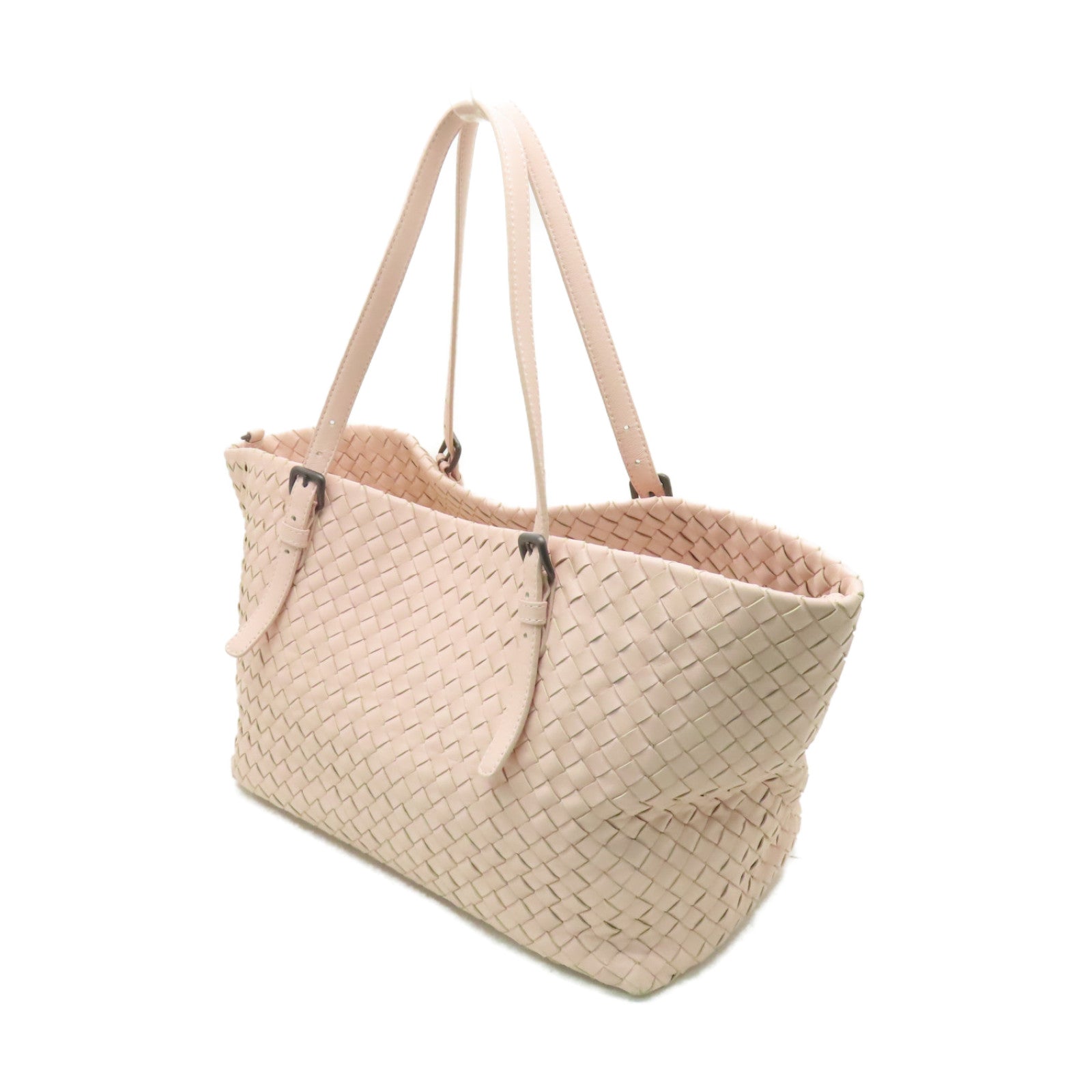 BOTTEGA VENETA 【激減優惠】織紋皮革Shoulder Bag肩背袋粉紅色