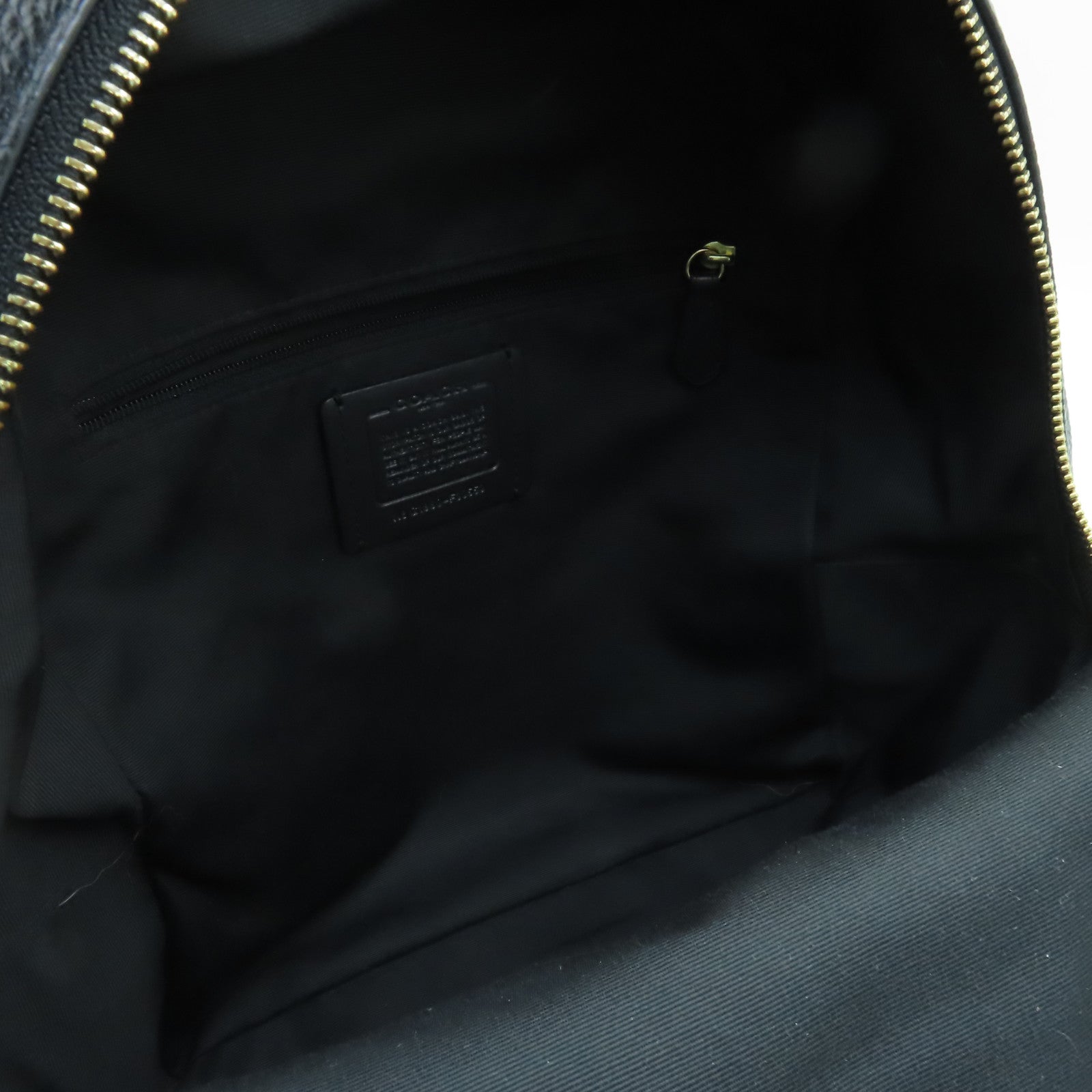 COACH 牛皮皮革Backpack金扣背包黑色
