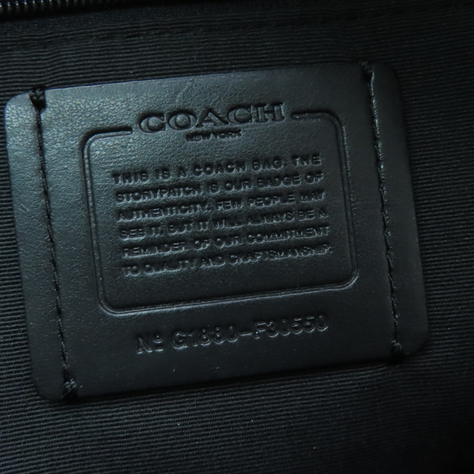 COACH 牛皮皮革Backpack金扣背包黑色