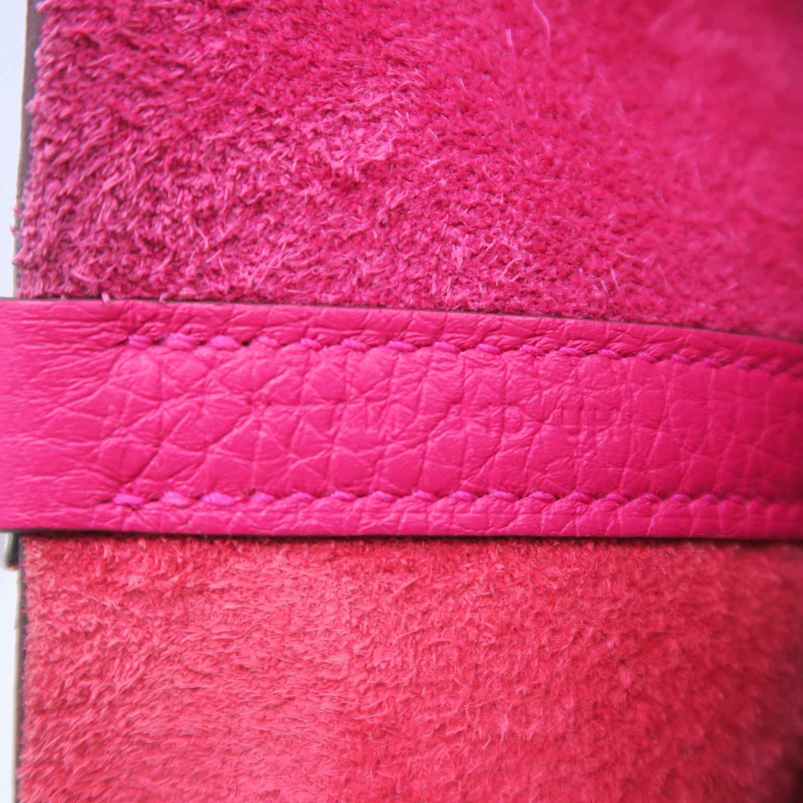 HERMES Clemence皮革Picotin MM銀扣手挽袋Rose Extreme玫瑰桃紅色/Rouge de Coeur心紅色