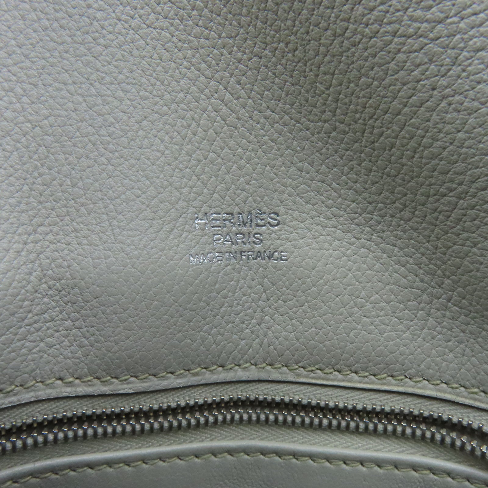 HERMES Evercolor皮革Berline Shoulder Bag銀扣肩背袋藍灰色