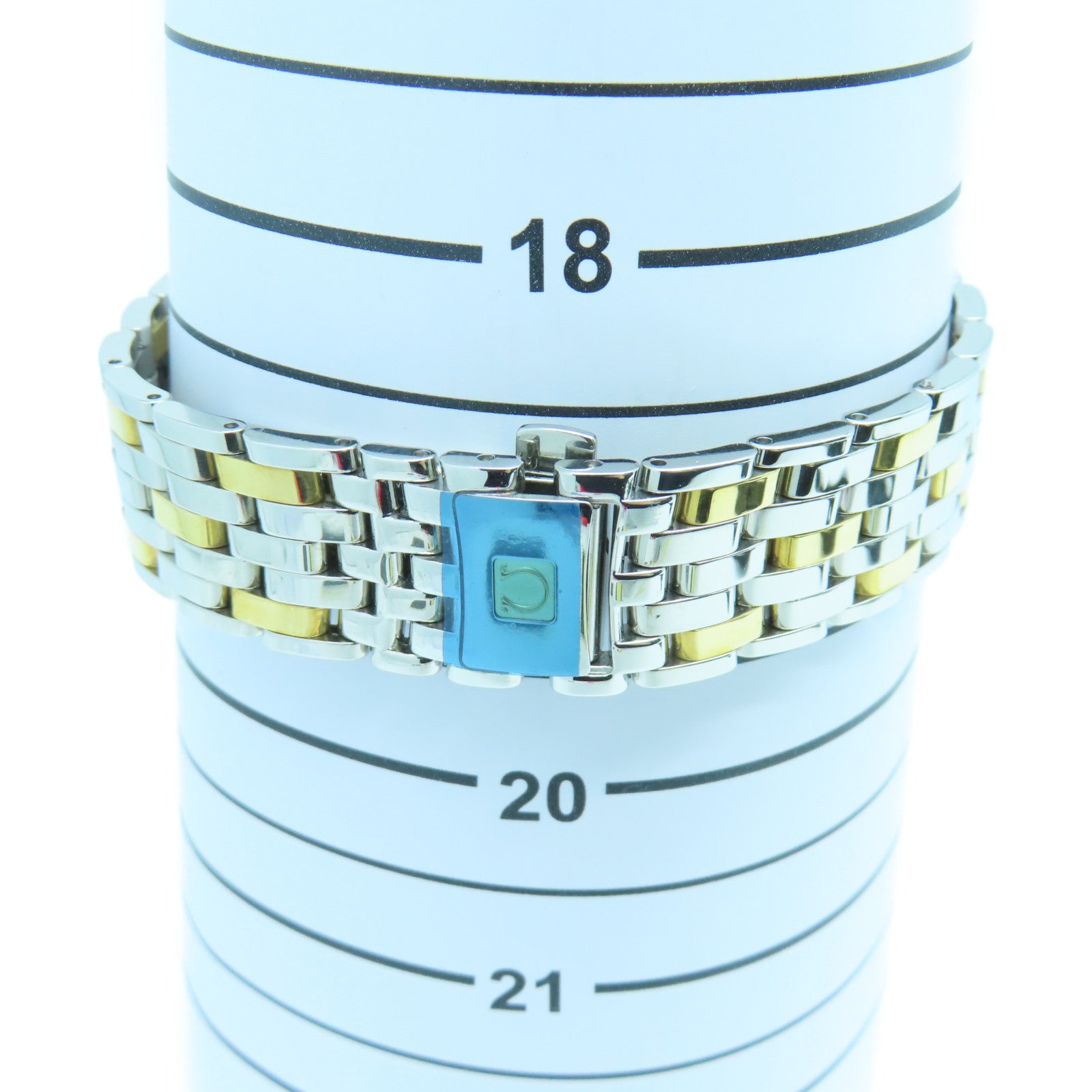 OMEGA De Ville Co-Axial 18K黃金/不鏽鋼手錶自動機芯銀色/白色