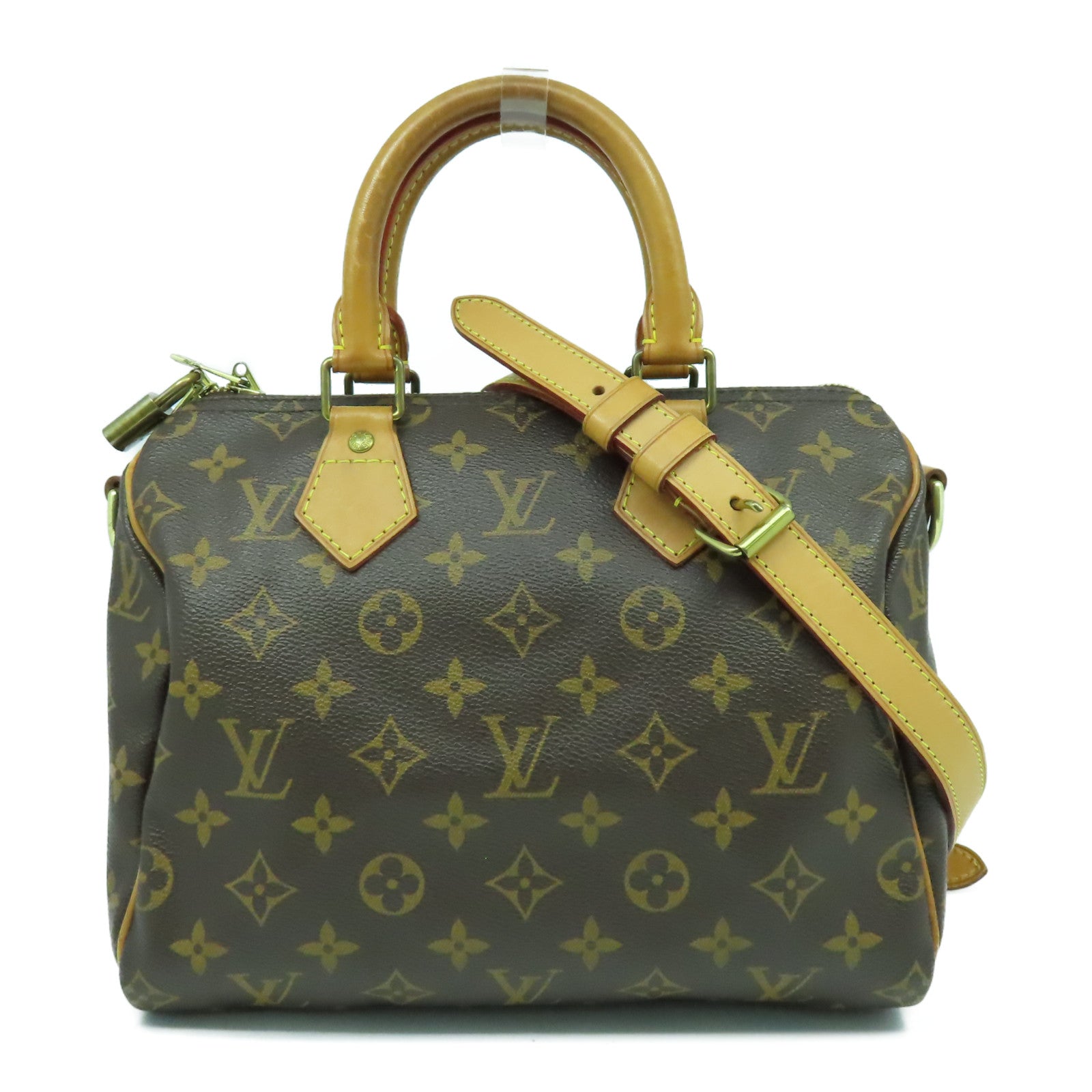 LOUIS VUITTON Monogram Speedy Bandouliere 25金扣手挽肩背兩用袋啡色