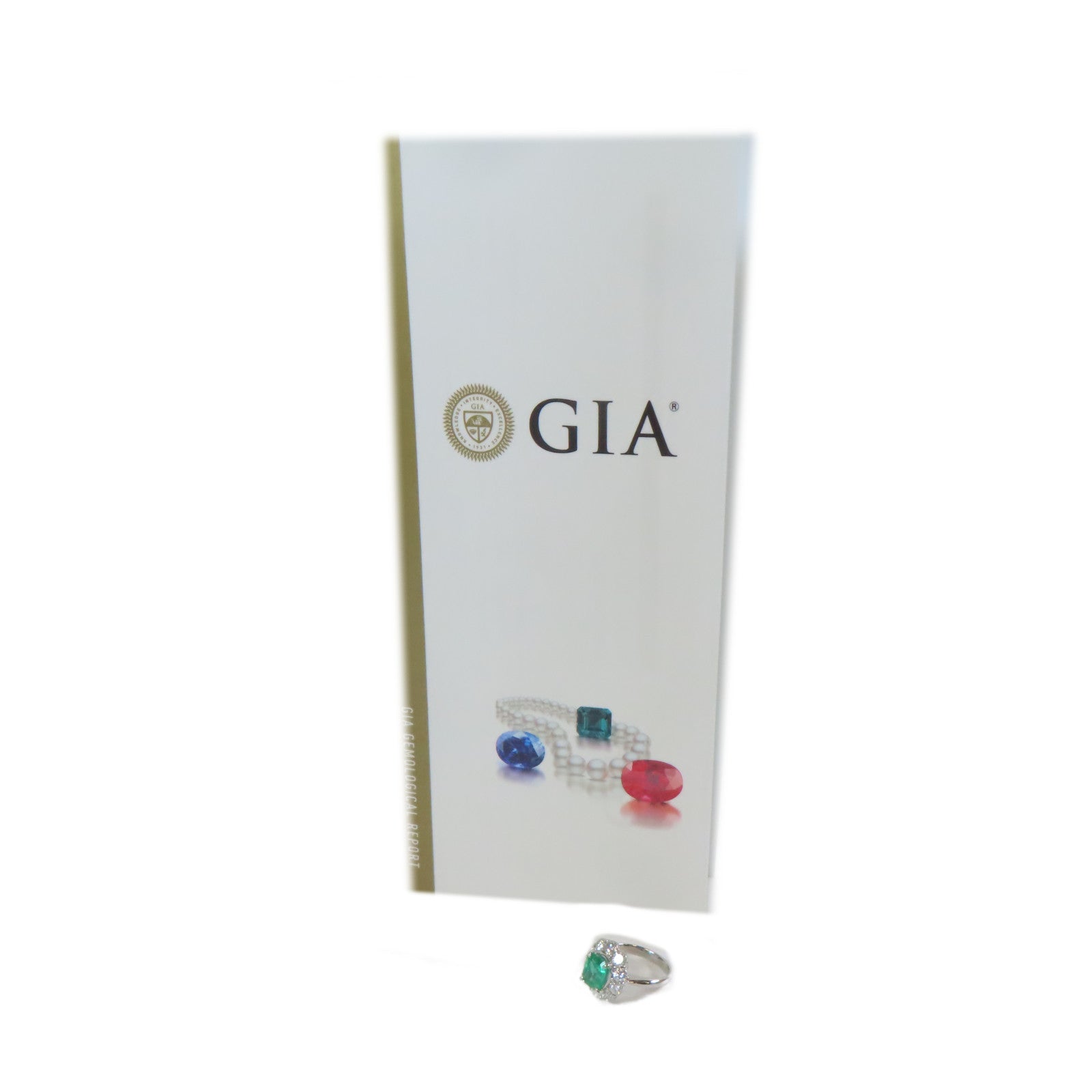 JEWELRY PT鉑金Emerald/Diamond Ring 2.33ct綠寶石/1.84ct鑽石戒指US#6.5