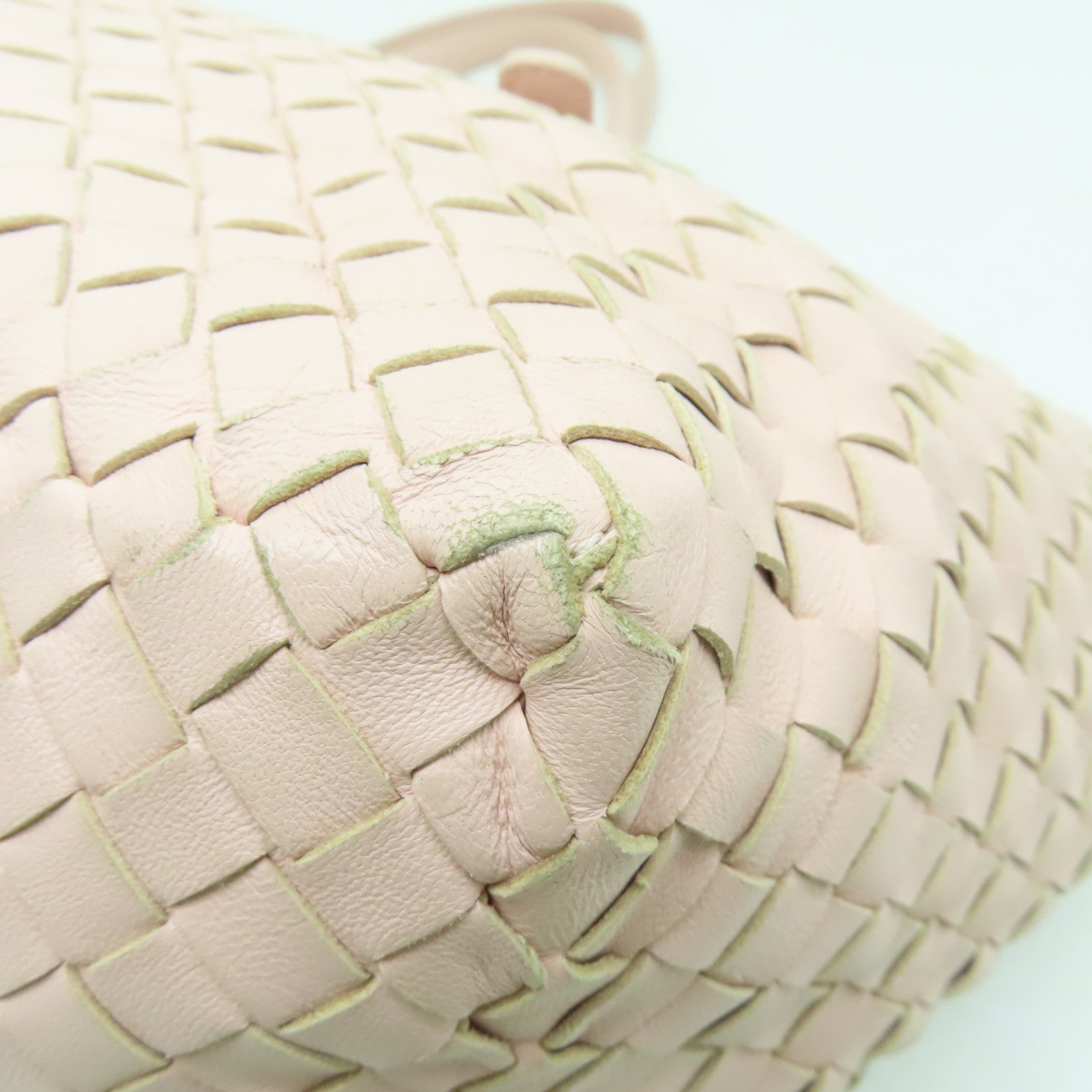 BOTTEGA VENETA 【激減優惠】織紋皮革Shoulder Bag肩背袋粉紅色