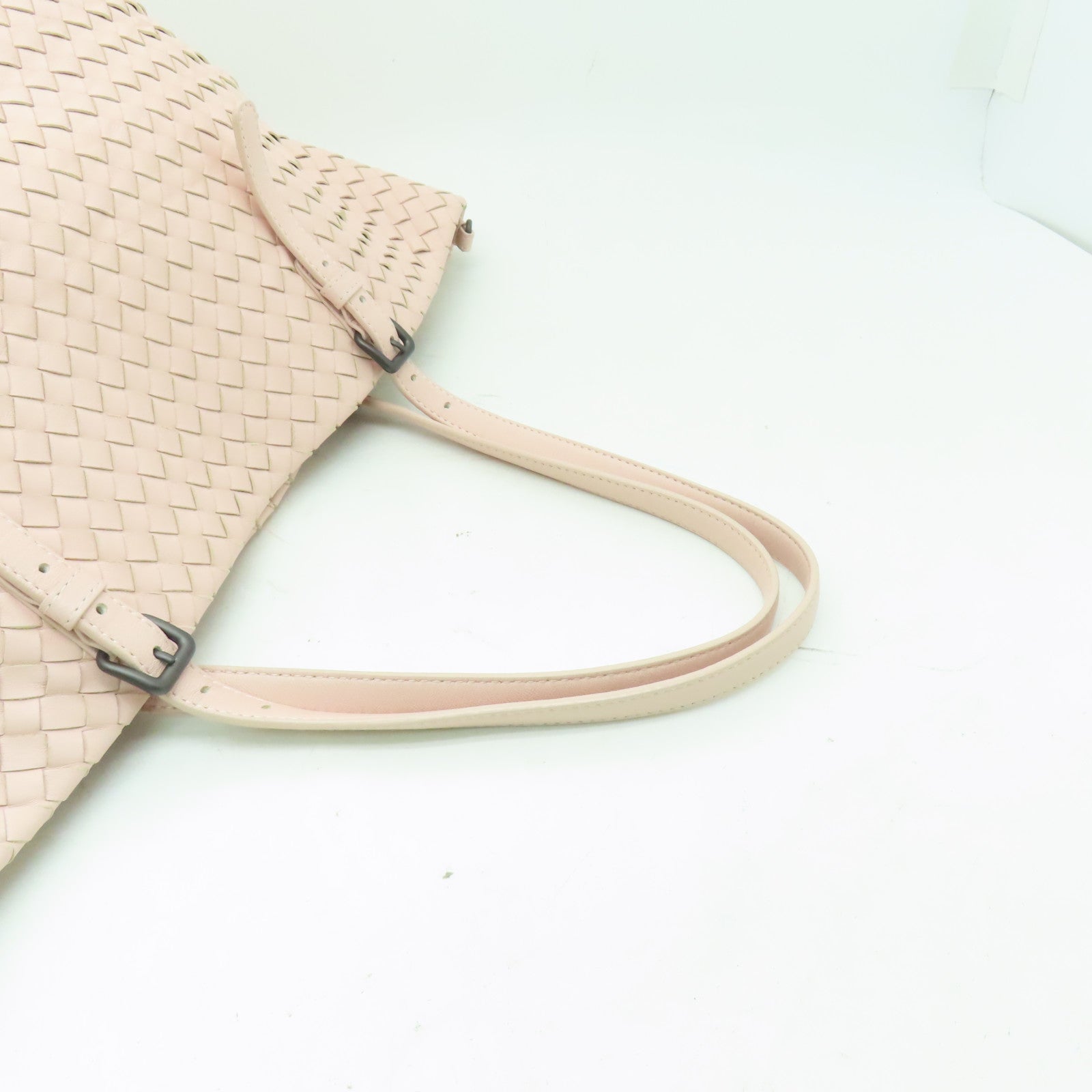 BOTTEGA VENETA 【激減優惠】織紋皮革Shoulder Bag肩背袋粉紅色