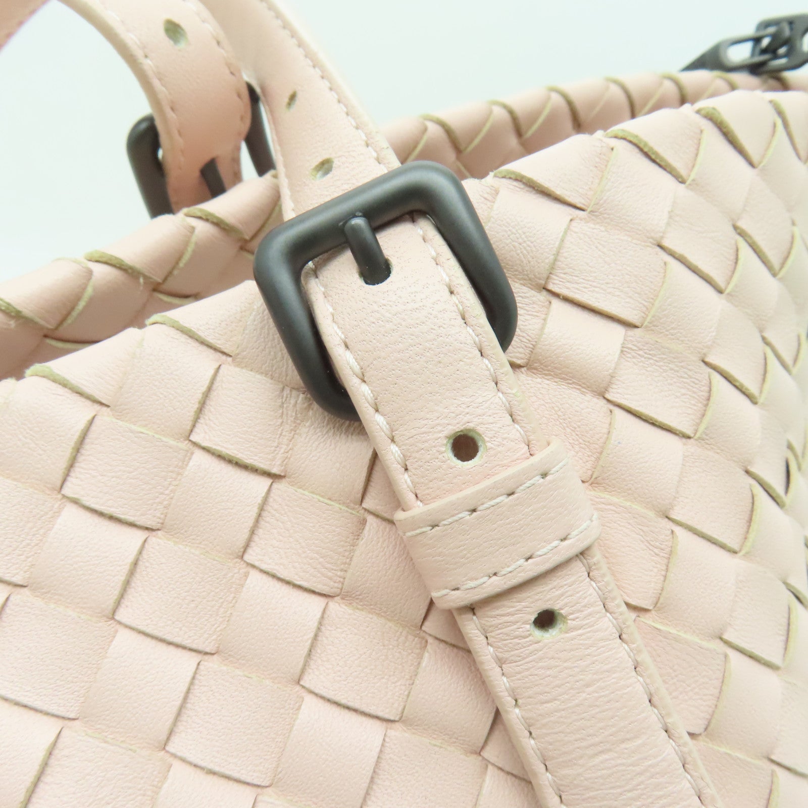 BOTTEGA VENETA 【激減優惠】織紋皮革Shoulder Bag肩背袋粉紅色