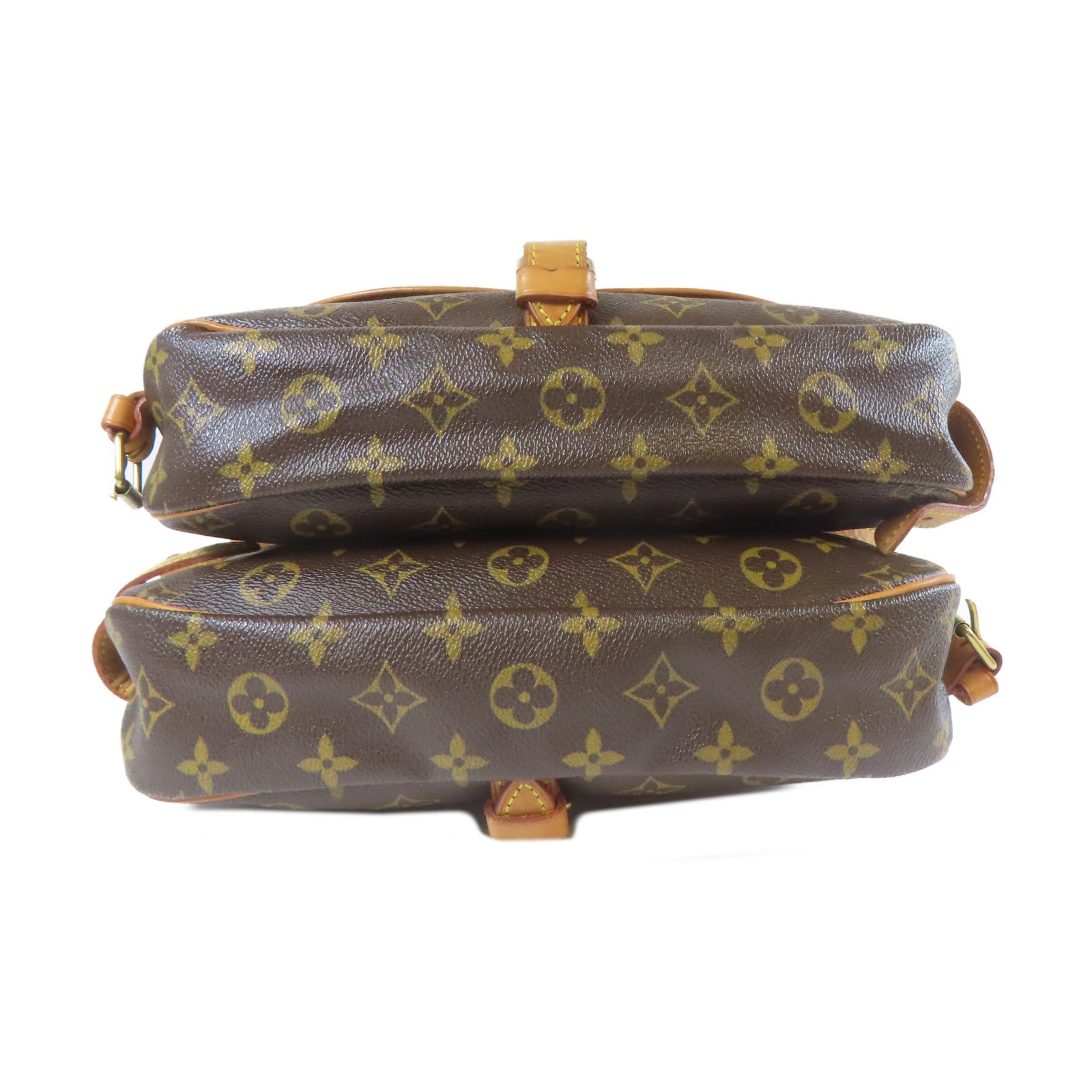 LOUIS VUITTON Monogram Saumur 30金扣肩背袋啡色
