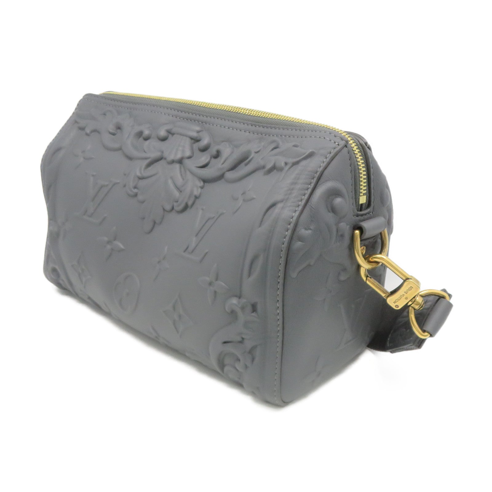 LOUIS VUITTON 牛皮皮革City Keepall Shoulder Bag肩背袋灰色