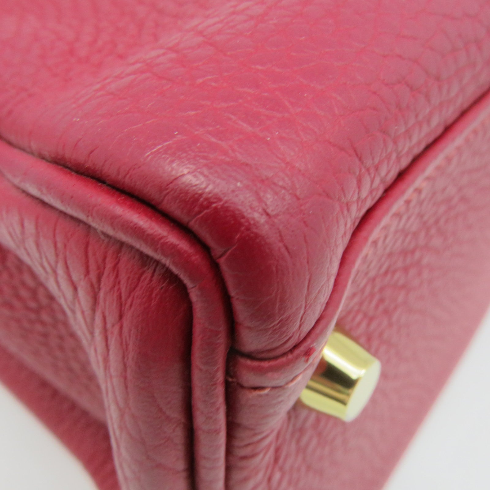 HERMES 【激減優惠】Togo皮革Kelly 32 2Way Hand Bag金扣手挽肩背兩用袋法拉利紅
