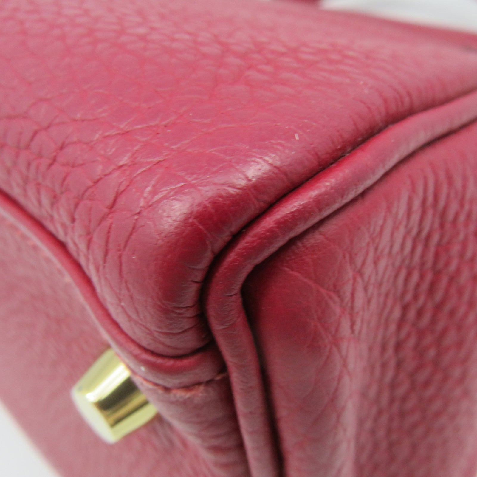 HERMES 【激減優惠】Togo皮革Kelly 32 2Way Hand Bag金扣手挽肩背兩用袋法拉利紅