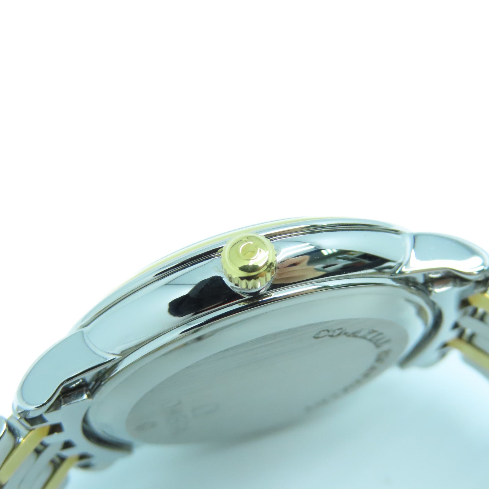 OMEGA De Ville Co-Axial 18K黃金/不鏽鋼手錶自動機芯銀色/白色