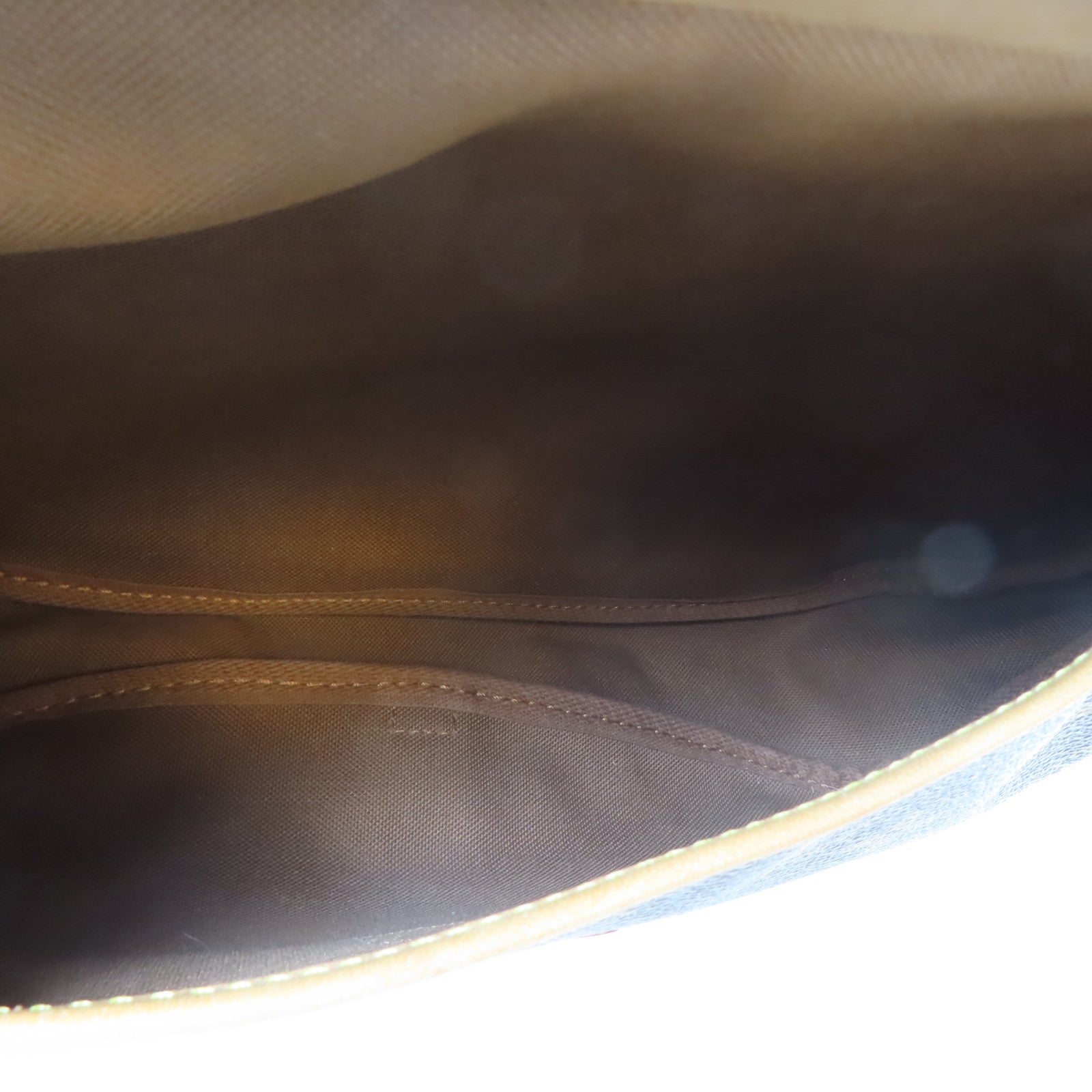 LOUIS VUITTON Monogram Saumur 30金扣肩背袋啡色