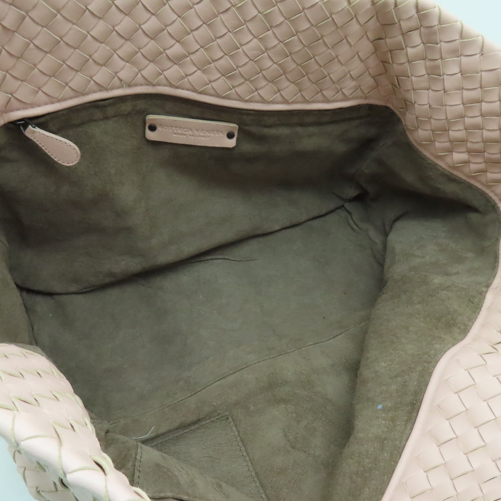 BOTTEGA VENETA 【激減優惠】織紋皮革Shoulder Bag肩背袋粉紅色