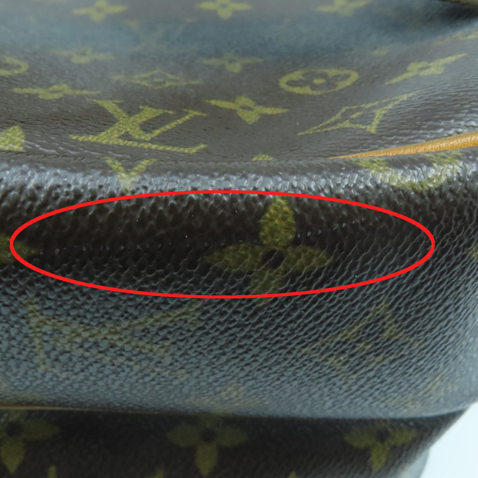 LOUIS VUITTON Monogram Reporter PM Gold Buckle Shoulder Bag Brown