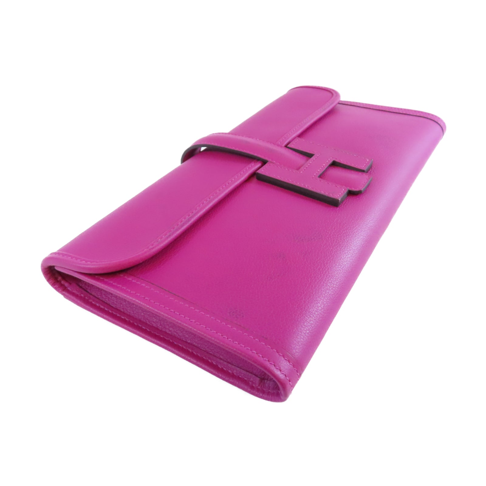 HERMES Evercolor皮革Jige 29手拿包Rose Shocking驚艷粉色