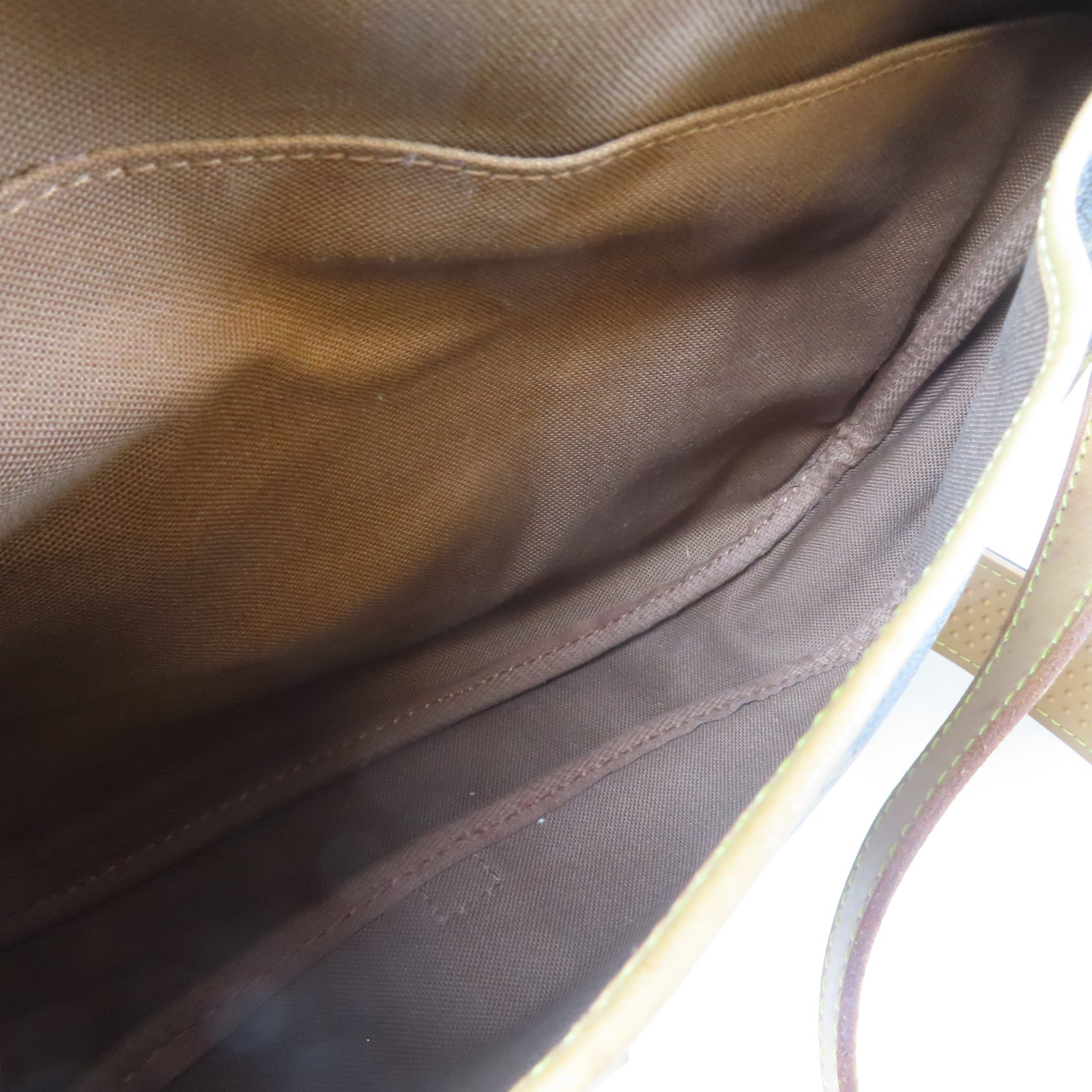 LOUIS VUITTON Monogram Saumur 30金扣肩背袋啡色