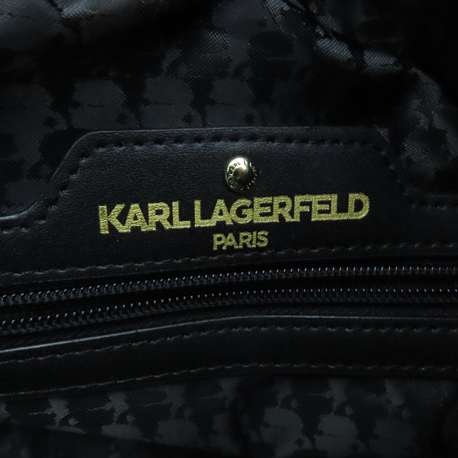 KARL LAGERFELD 尼龍Karl Lagerfeld Tote Bag金扣手挽袋黑色