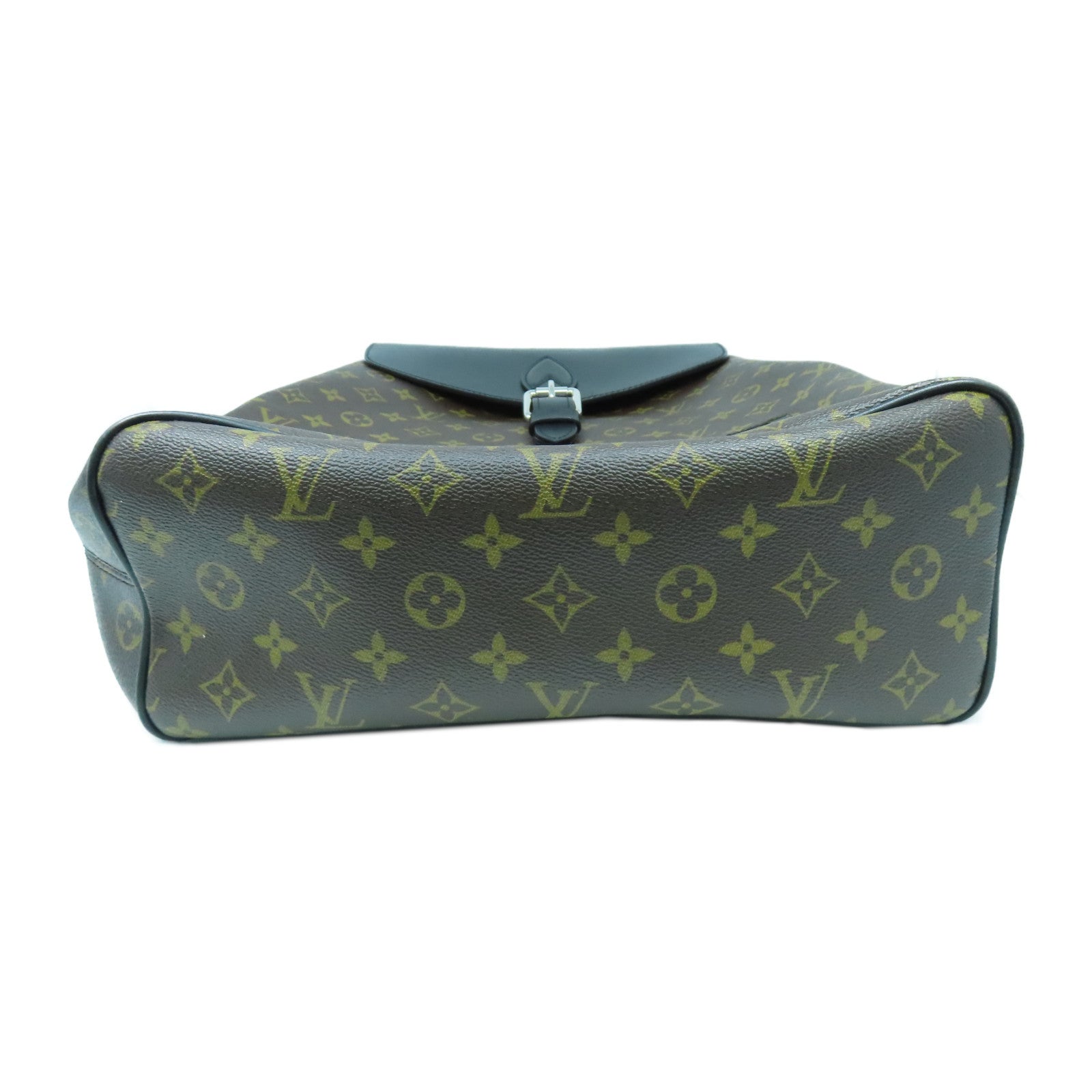 LOUIS VUITTON Monogram Macassar Palk Rucksack銀扣背包啡色/黑色