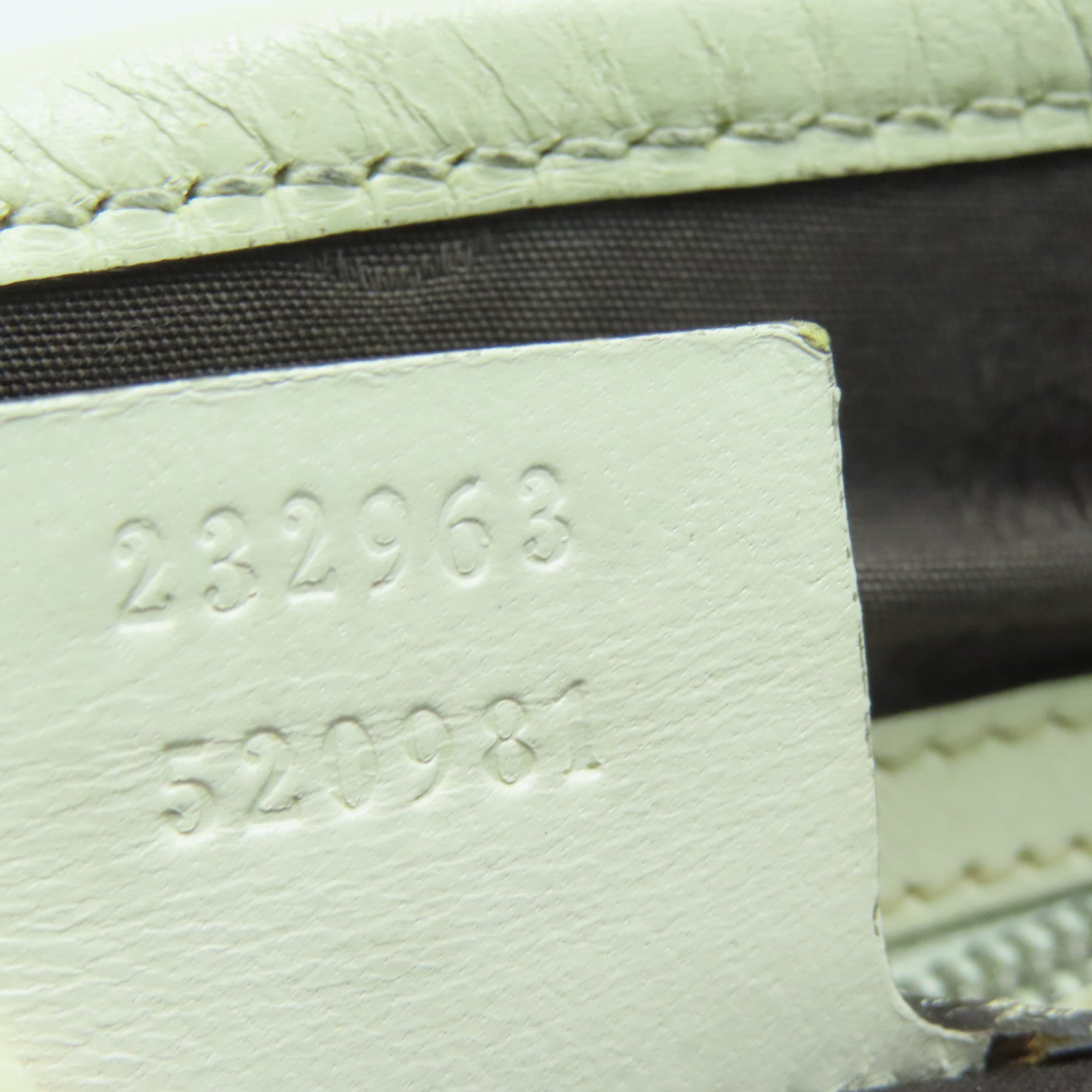 GUCCI 帆布/皮革Shoulder Bag金扣/銀扣肩背袋啡色/白色